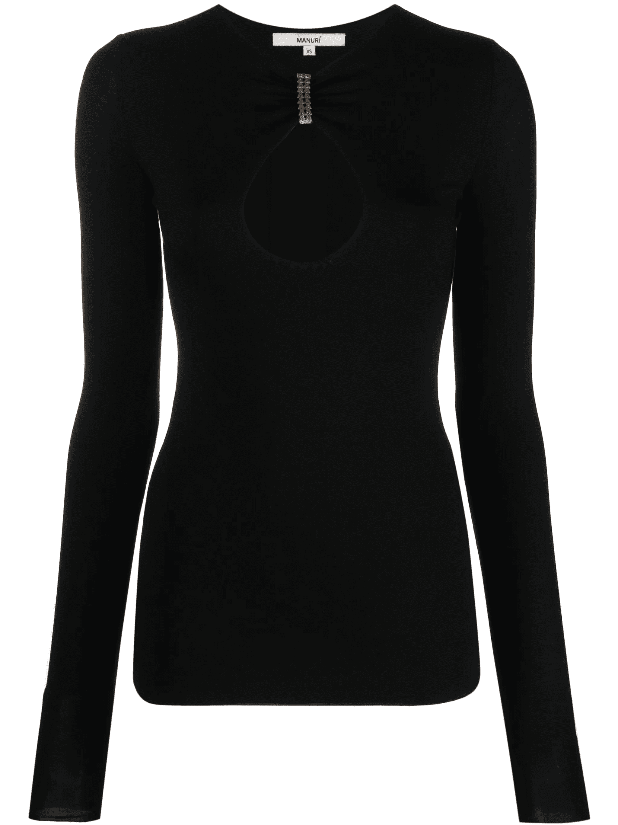 long-sleeve cut-out T-shirt - Image 1