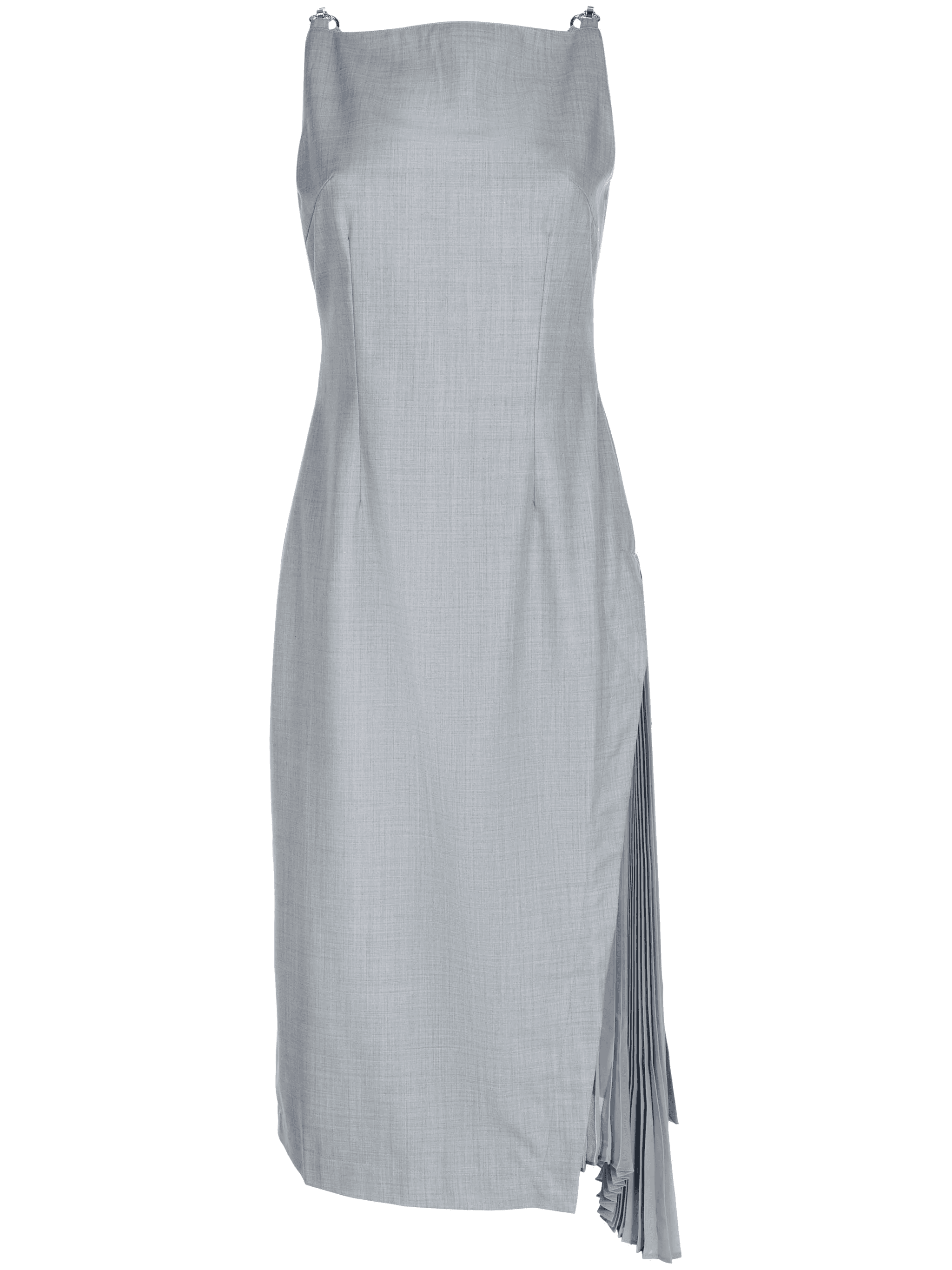 side-pleats midi dress - Image 1