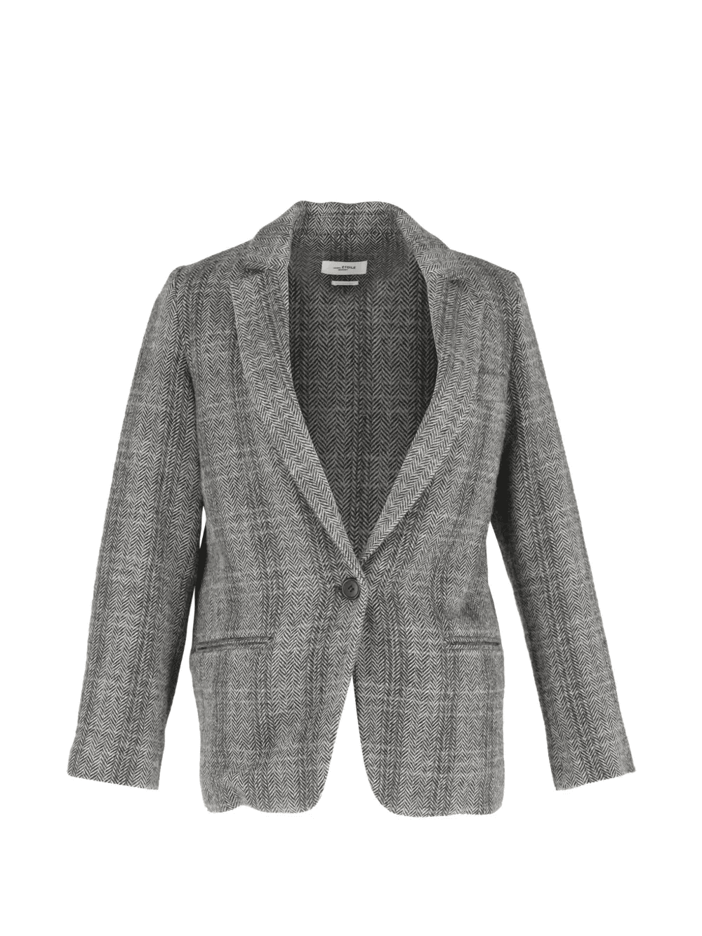 herringbone-pattern wool blazer - Image 1
