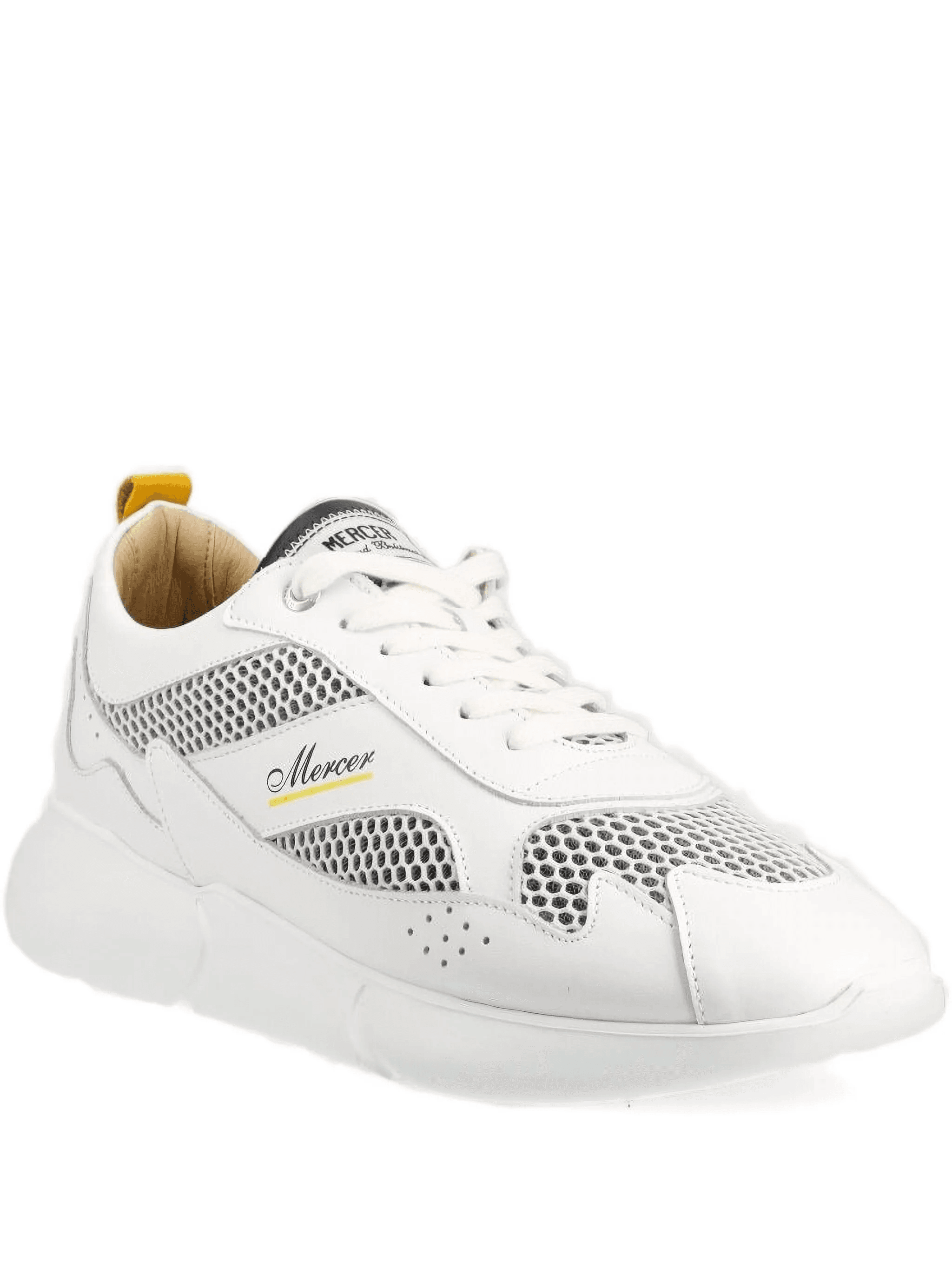 perforated leather trainers - Image 1