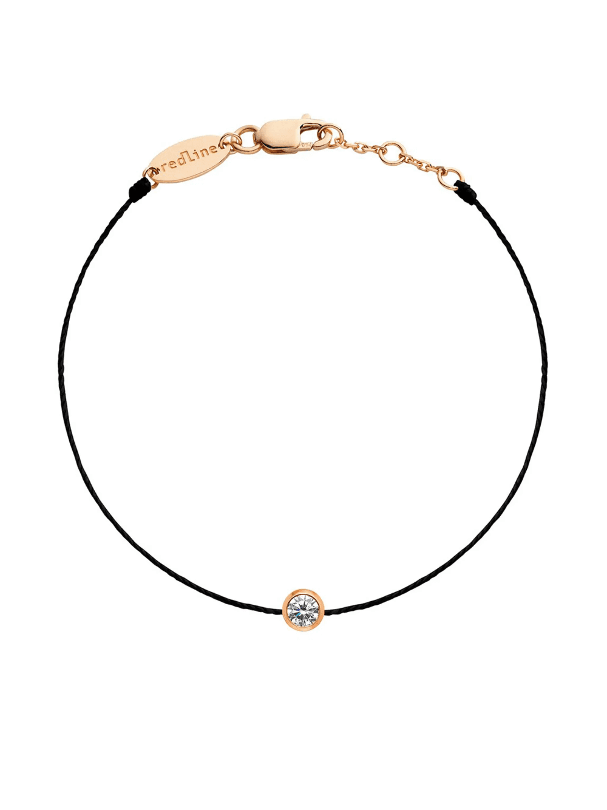 18kt rose gold Pure diamond string bracelet - Image 1