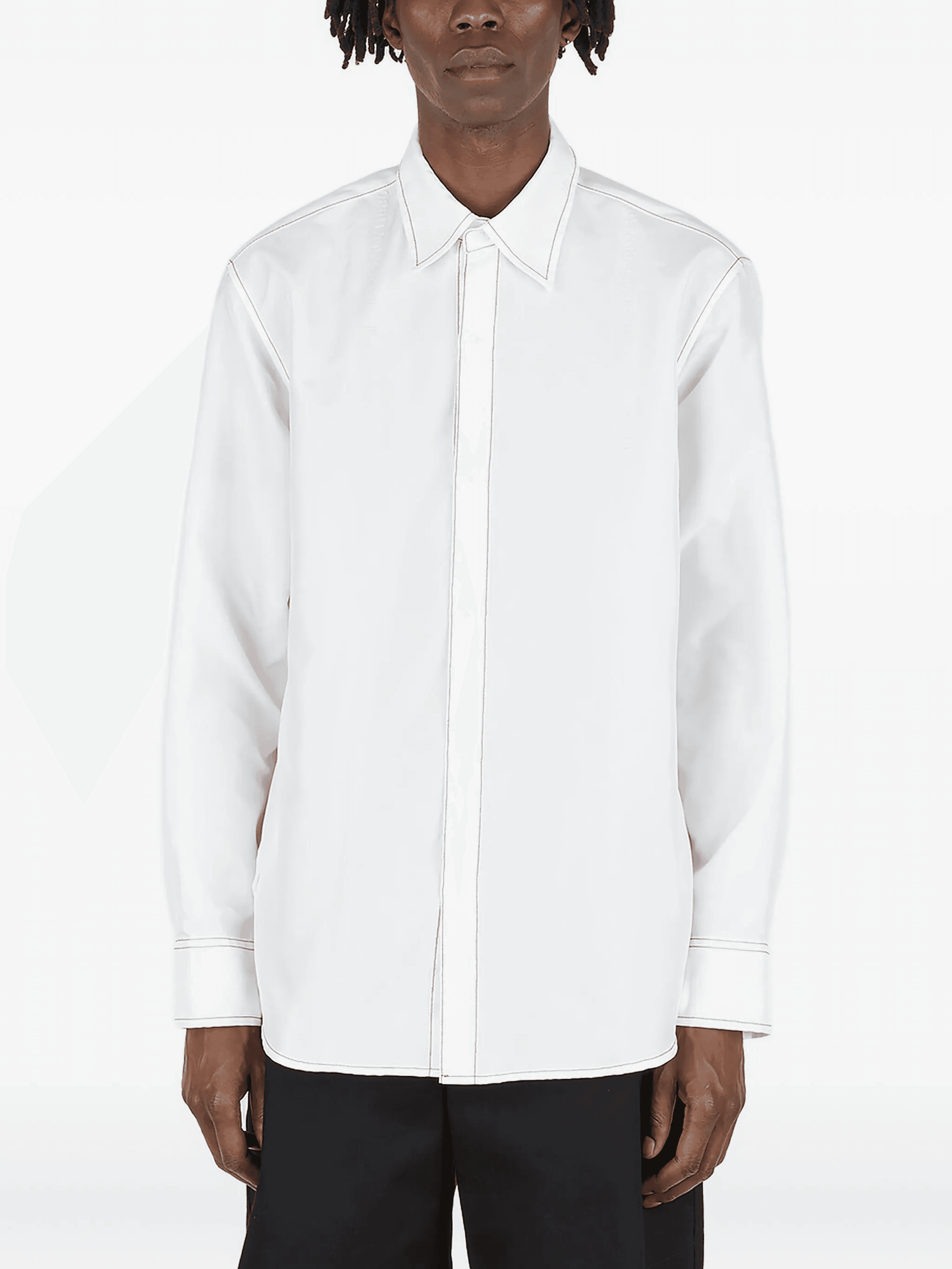 contrast-stitch shirt - Image 1