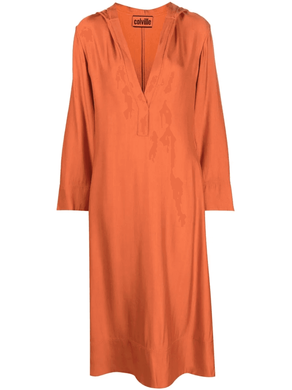 V-neck hooded dress - Image 1