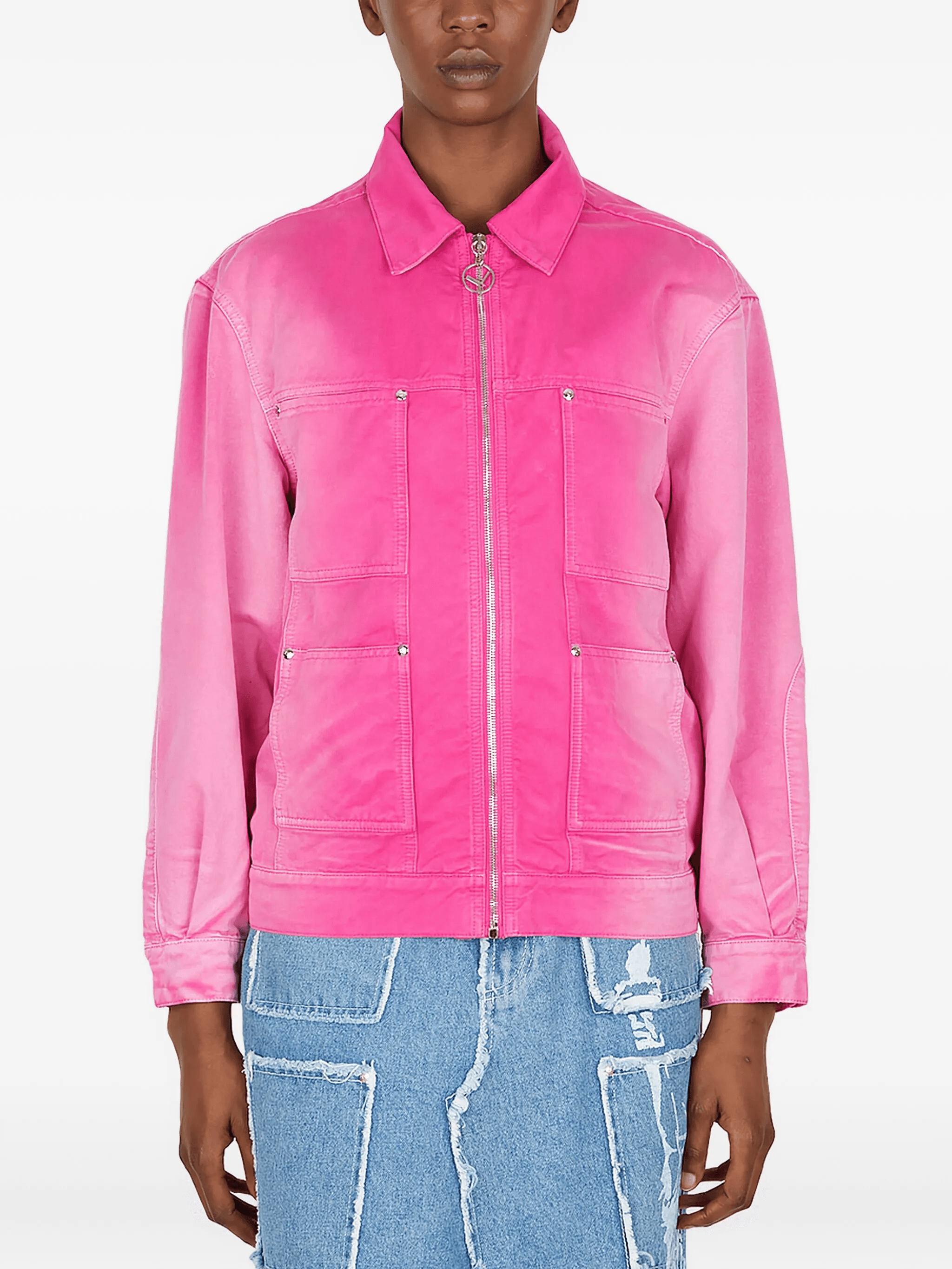 zip-front long-sleeves jacket - Image 1