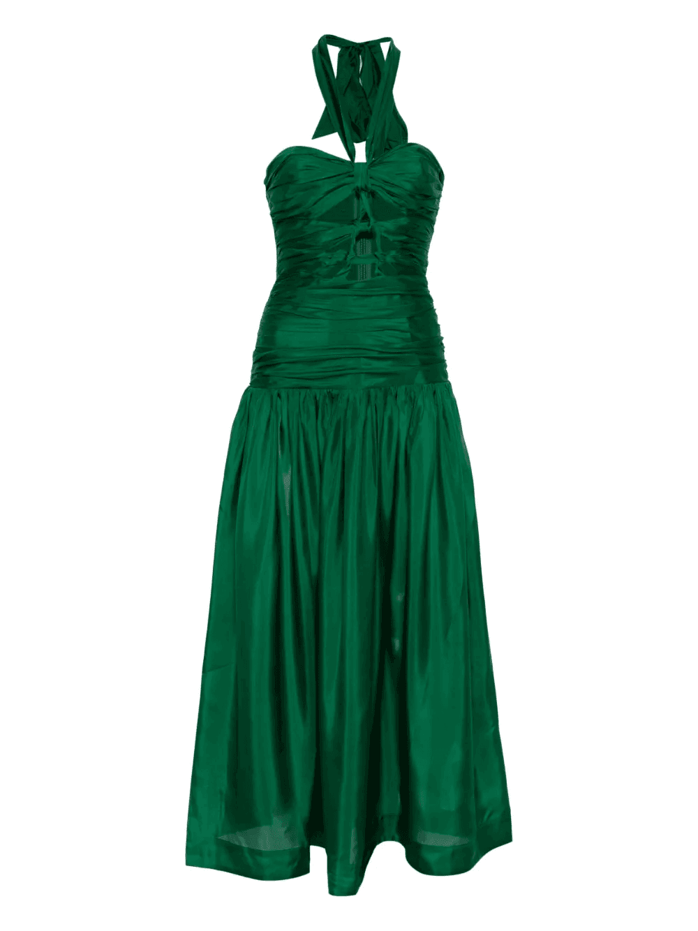 halter ruched midi dress - Image 1