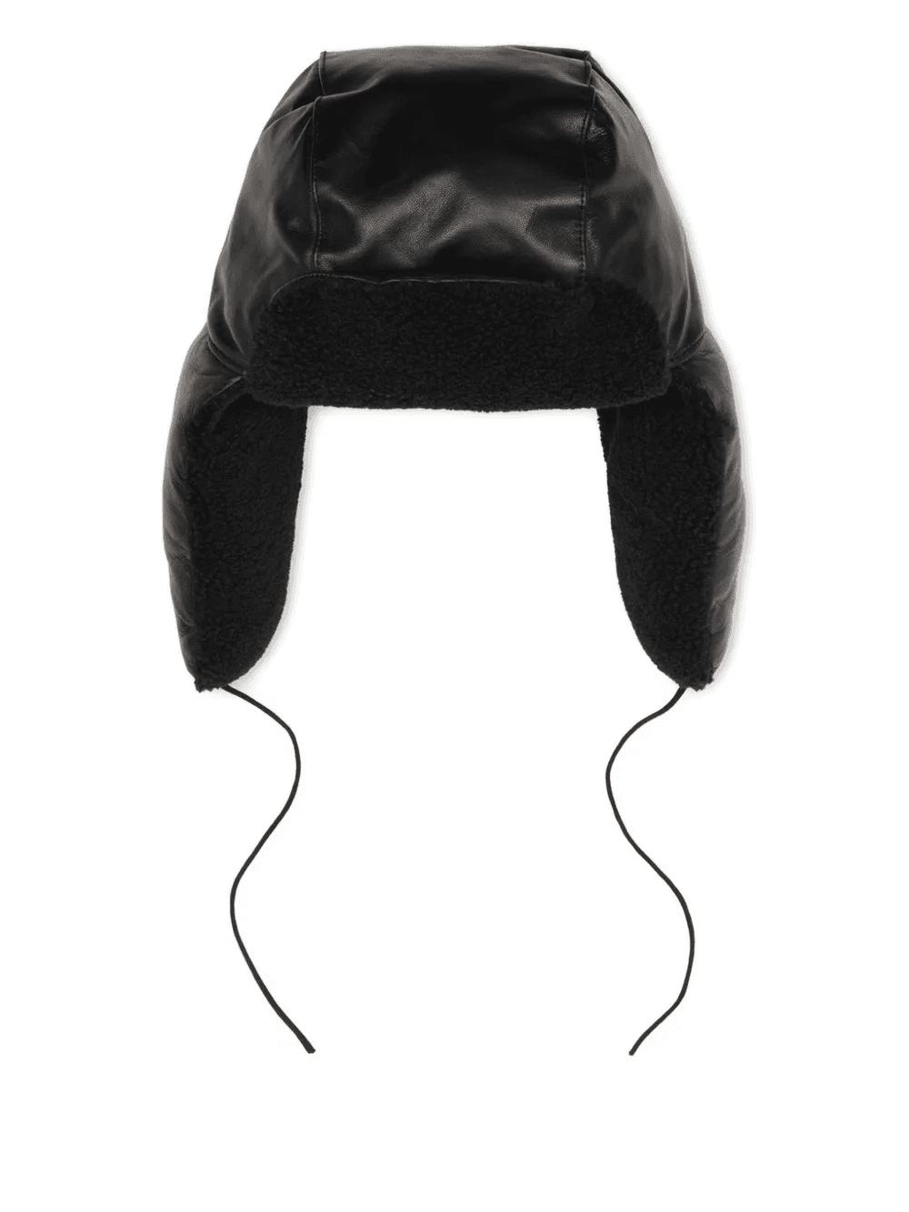 leather earflap beanie hat - Image 1
