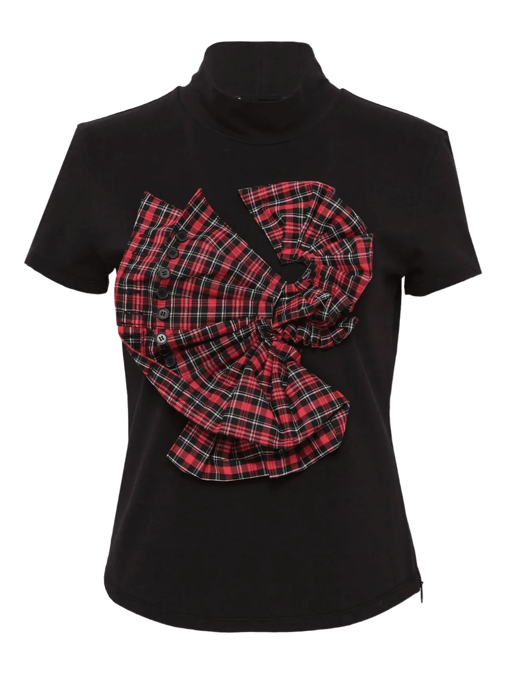 cuff-detailed jersey T-shirt - Image 1