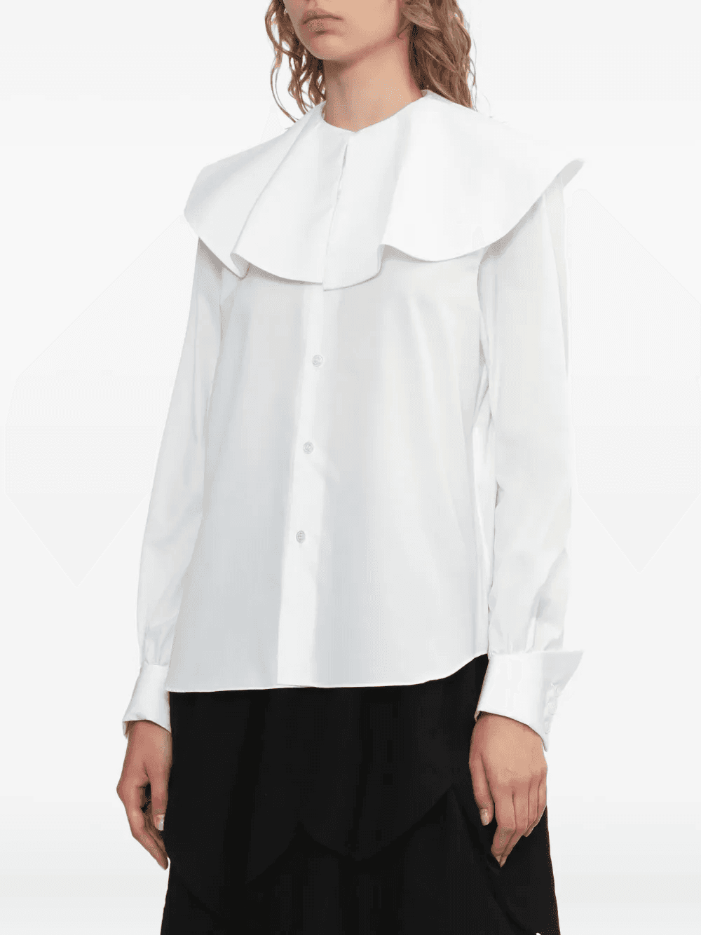 ruffled-collar blouse - Image 1
