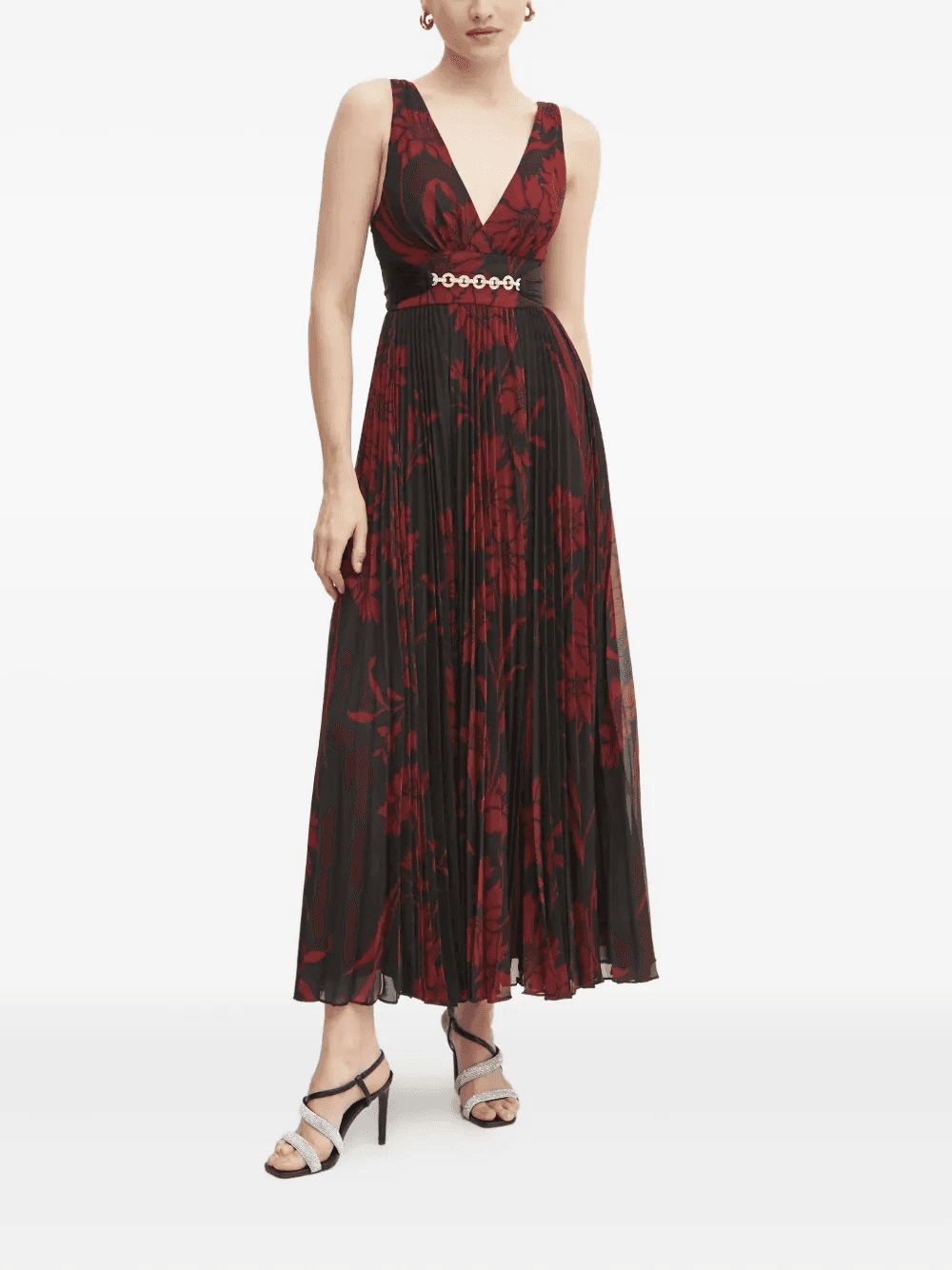 pleated floral dress - Image 1