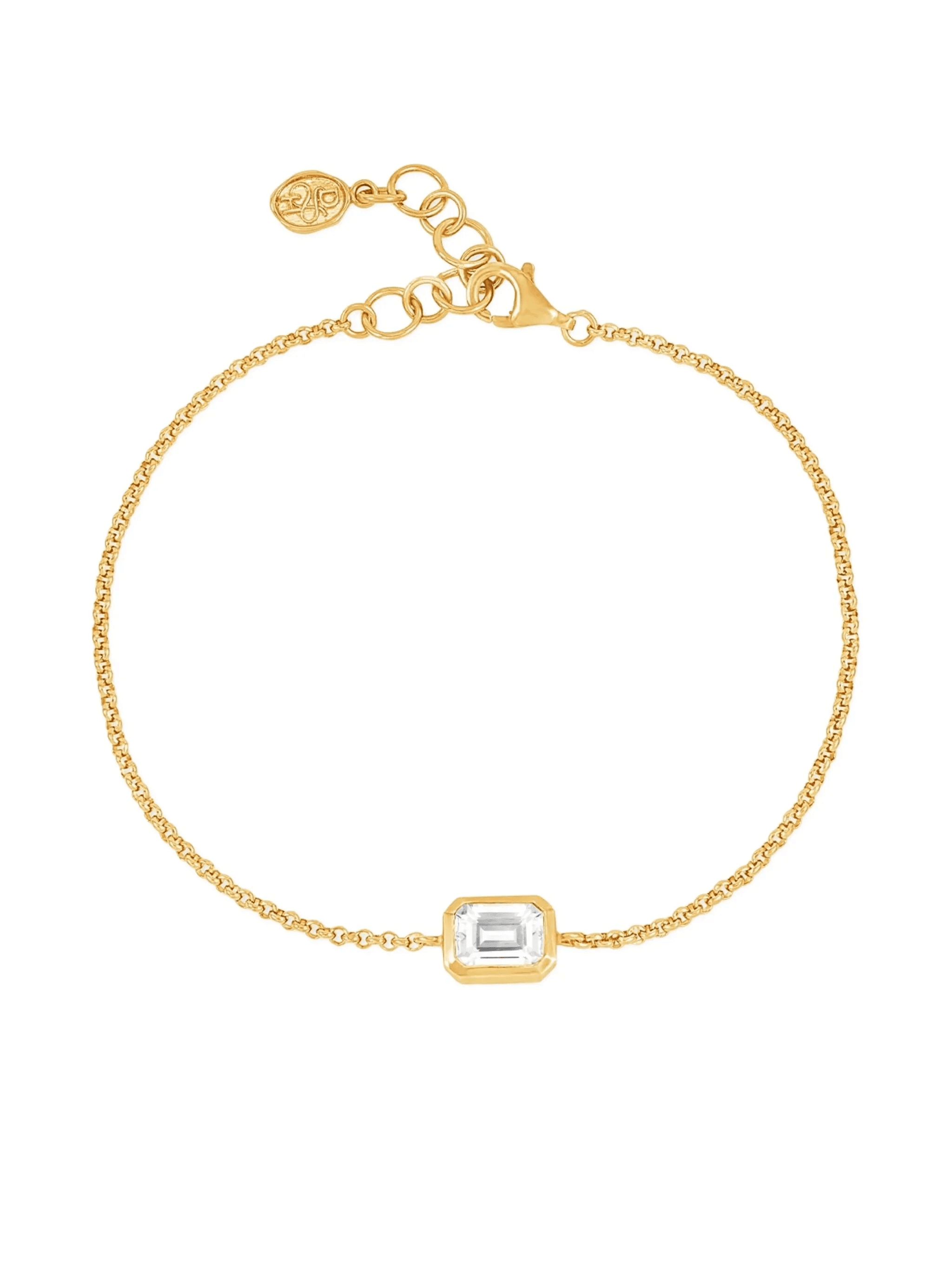 octagon-topaz chain bracelet - Image 1