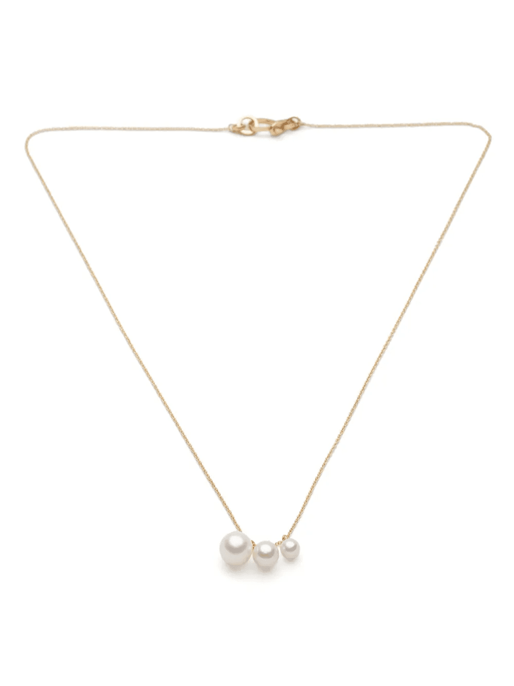 14kt yellow gold Stella pearl pendant necklace - Image 1