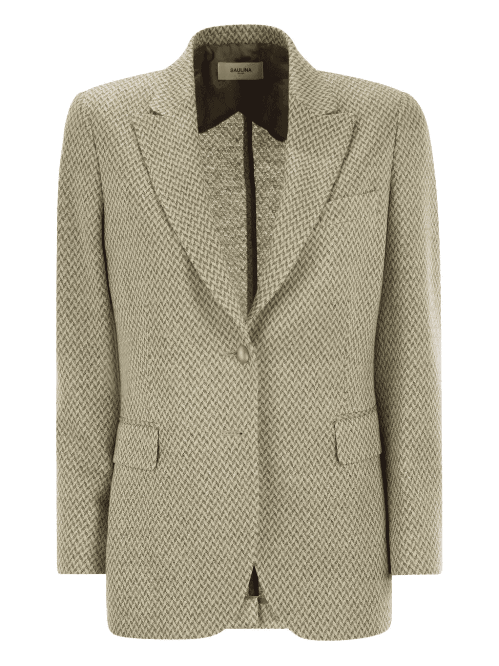 Angelica herringbone button-fastening blazer - Image 1