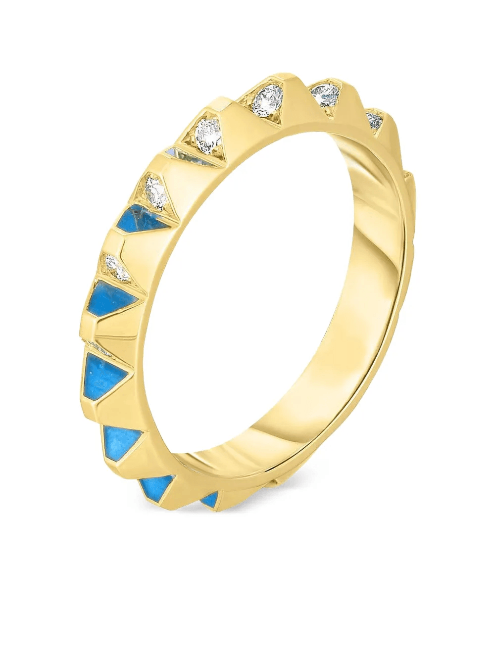 18K yellow gold Spike diamond ring - Image 1