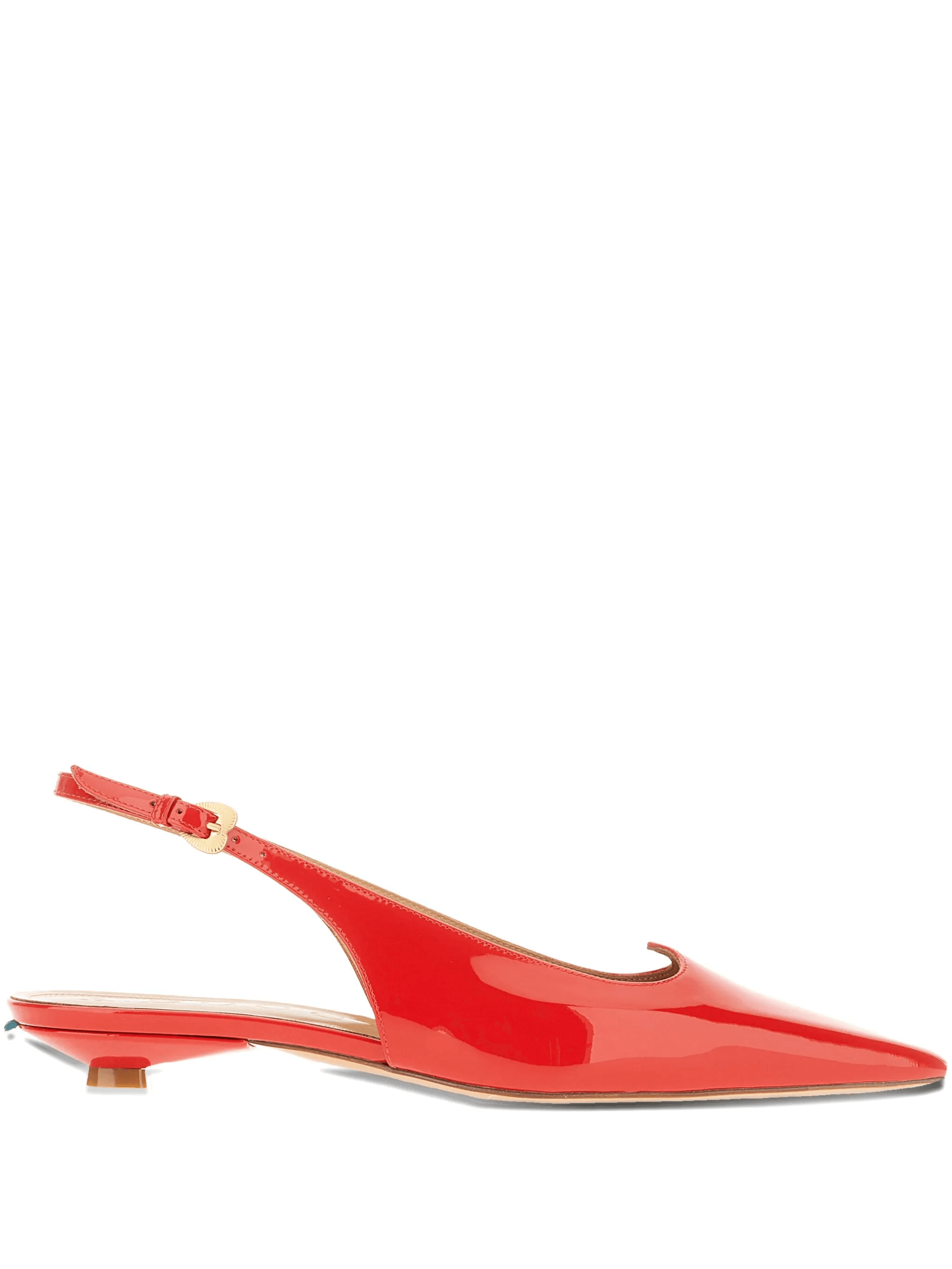 15mm heart-slingback pointed-toe flat pumps - Image 1