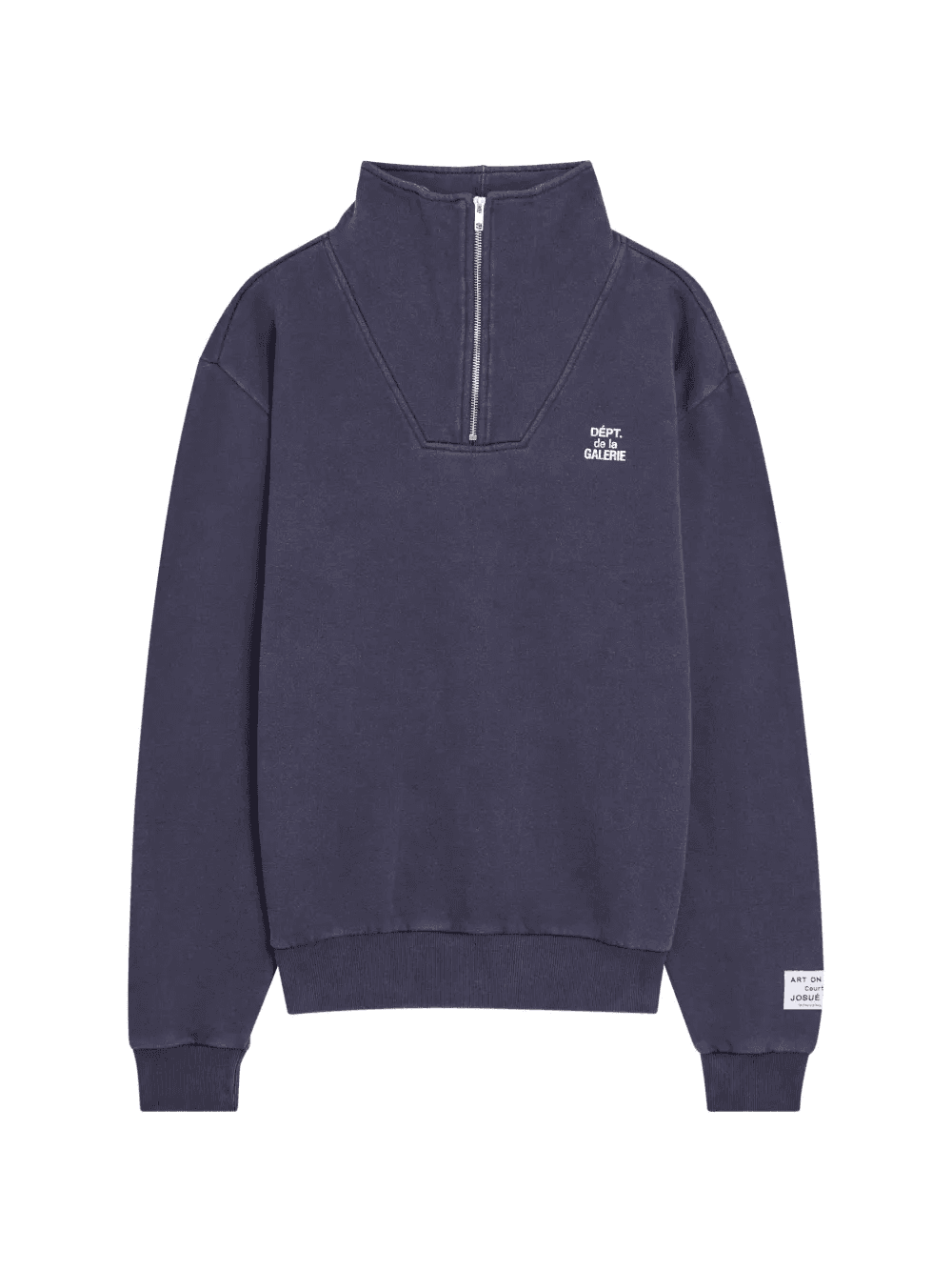 half-zip cotton sweatshirt - Image 1