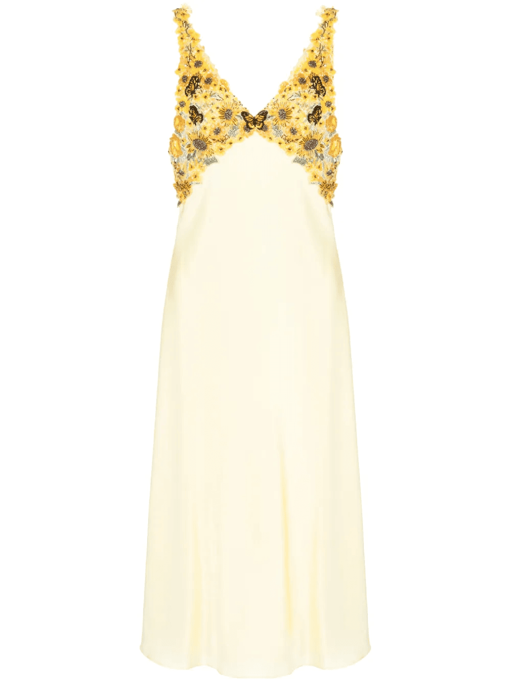 beaded stretch-silk slip dress - Image 1