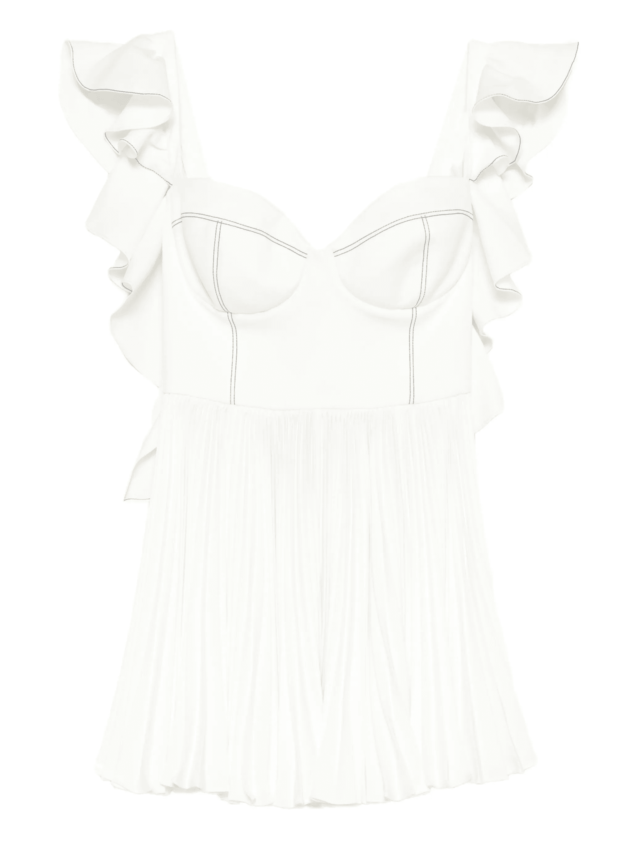 ruffled pleated mini dress - Image 1