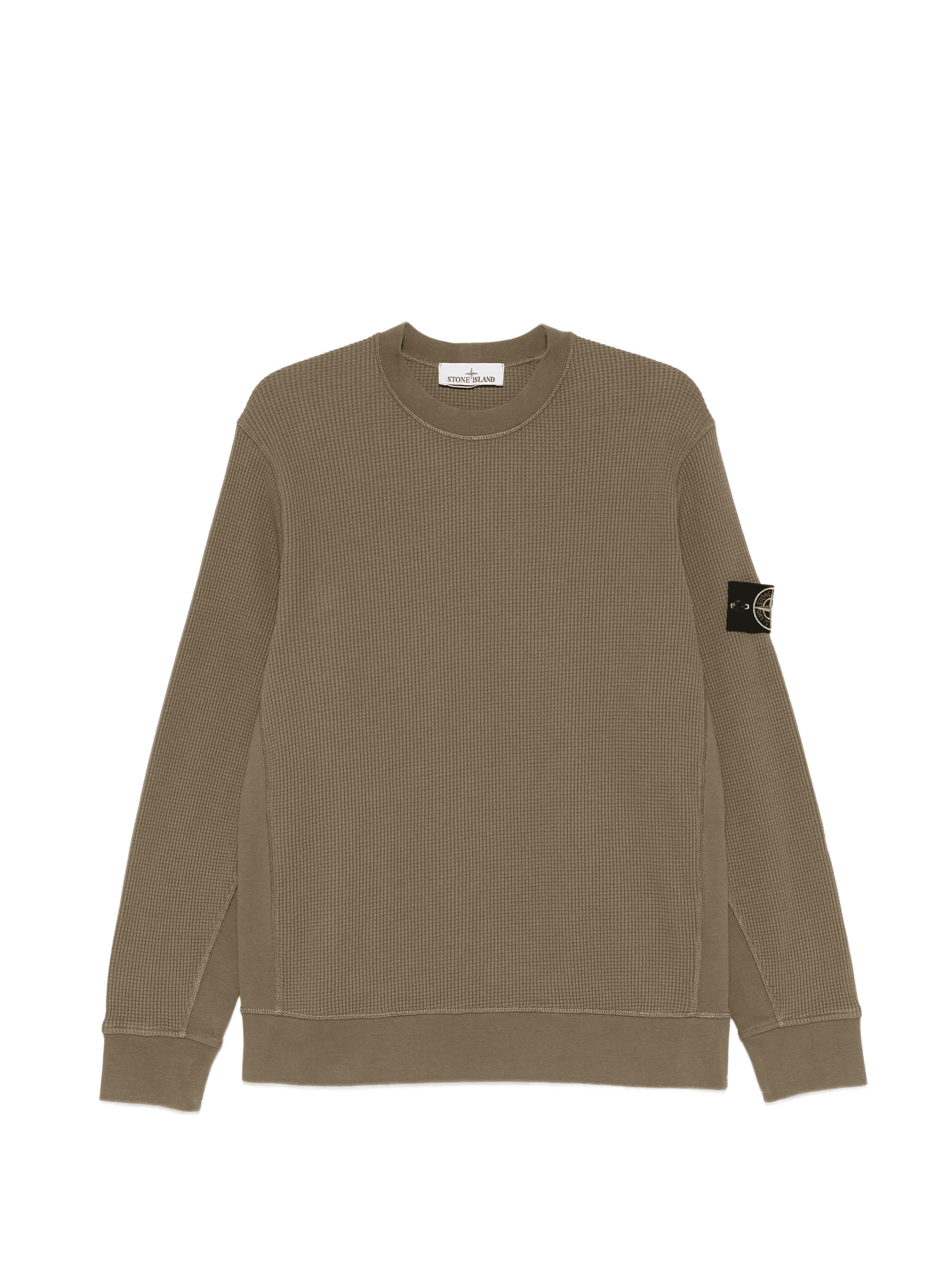 waffle-knit patch sweatshirt - Image 1