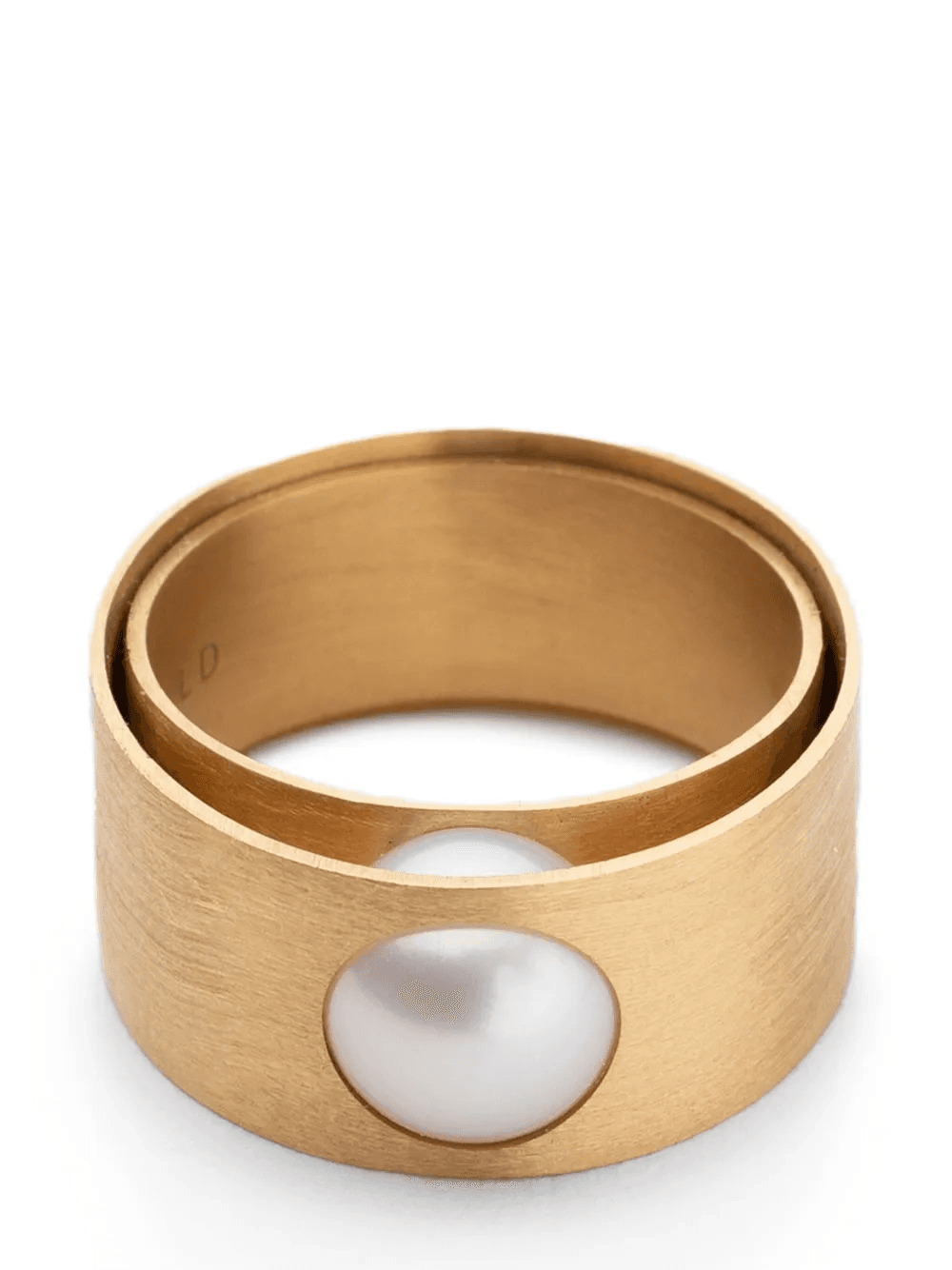 18kt yellow gold Move pearl ring - Image 1