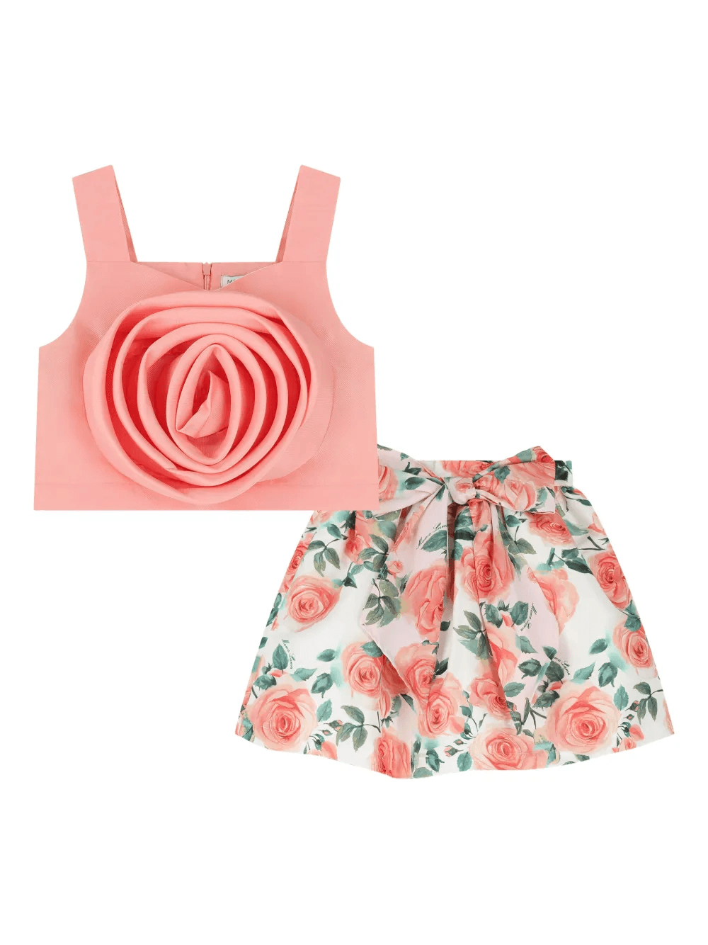 rose satin skirt set - Image 1