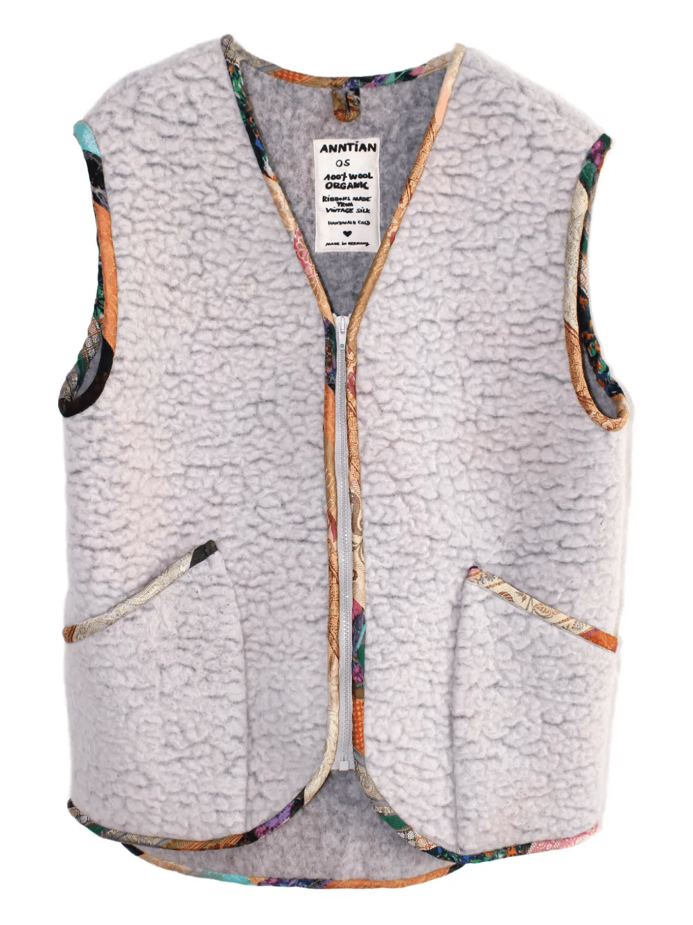 patchwork fleece vest - Image 1