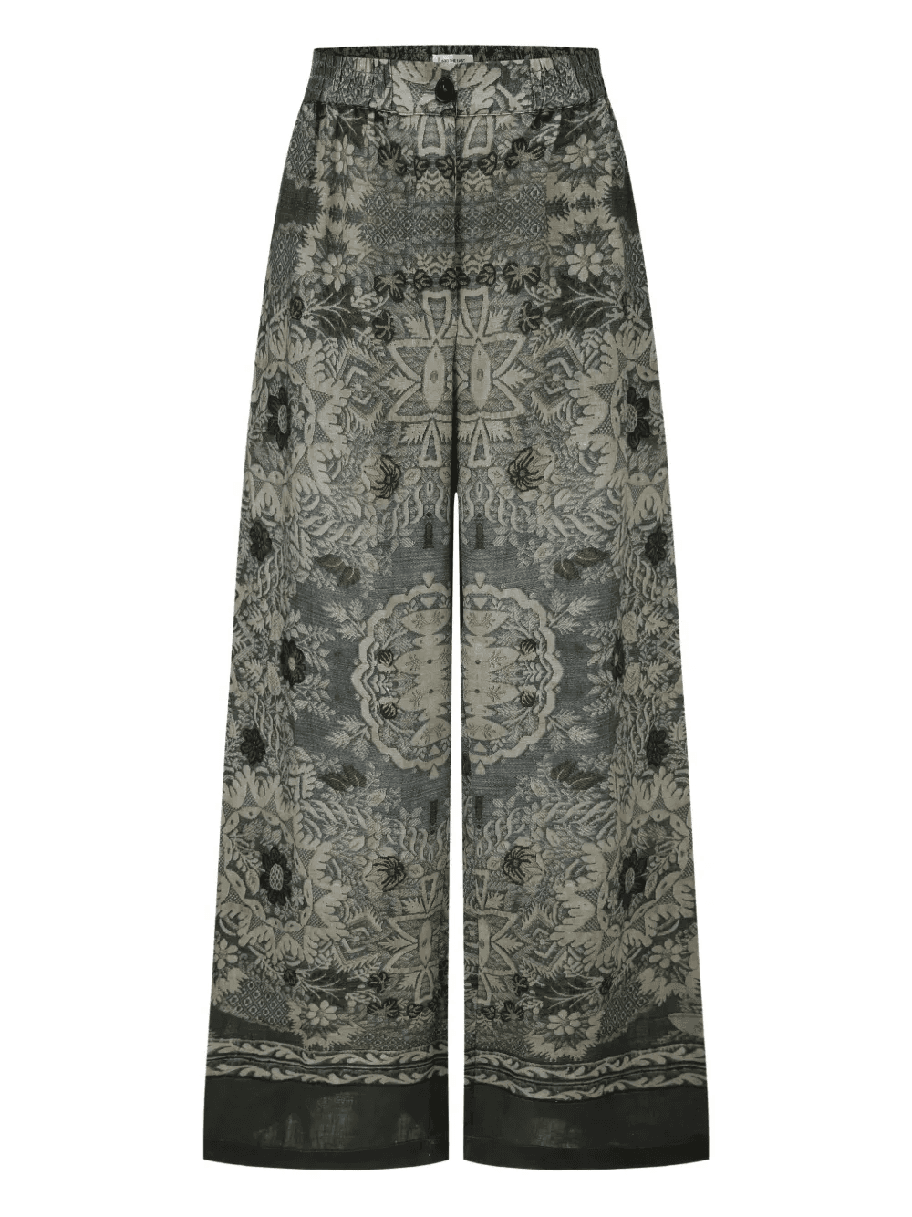 floral-print straight-leg trousers - Image 1