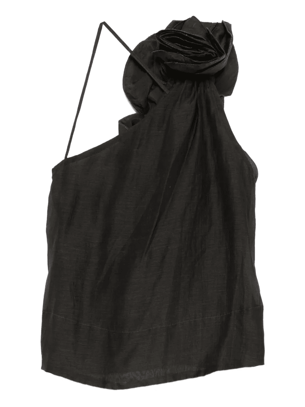 rose-embellished one-shoulder top - Image 1