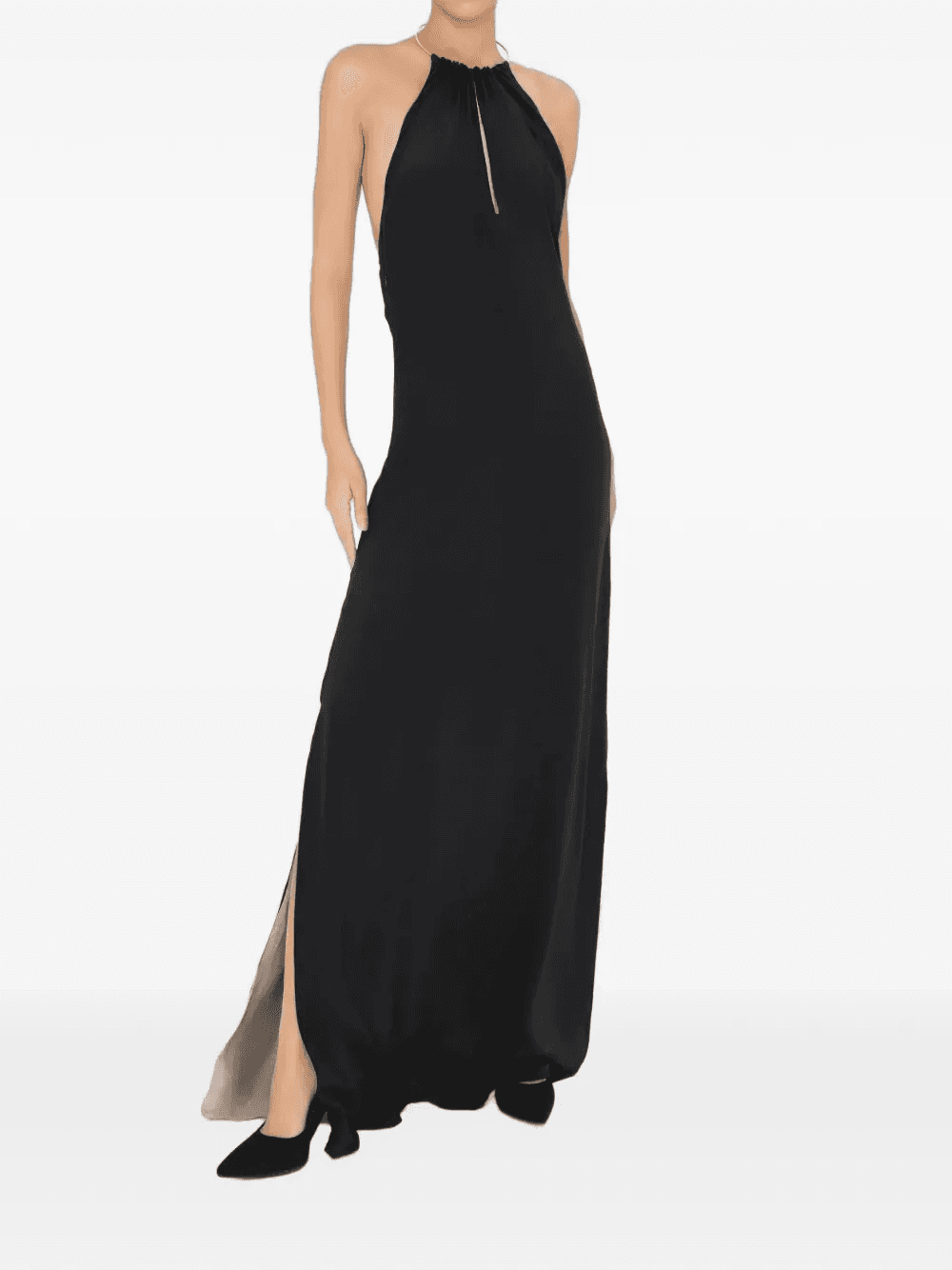 sleeveless open-back maxi dress - Image 1