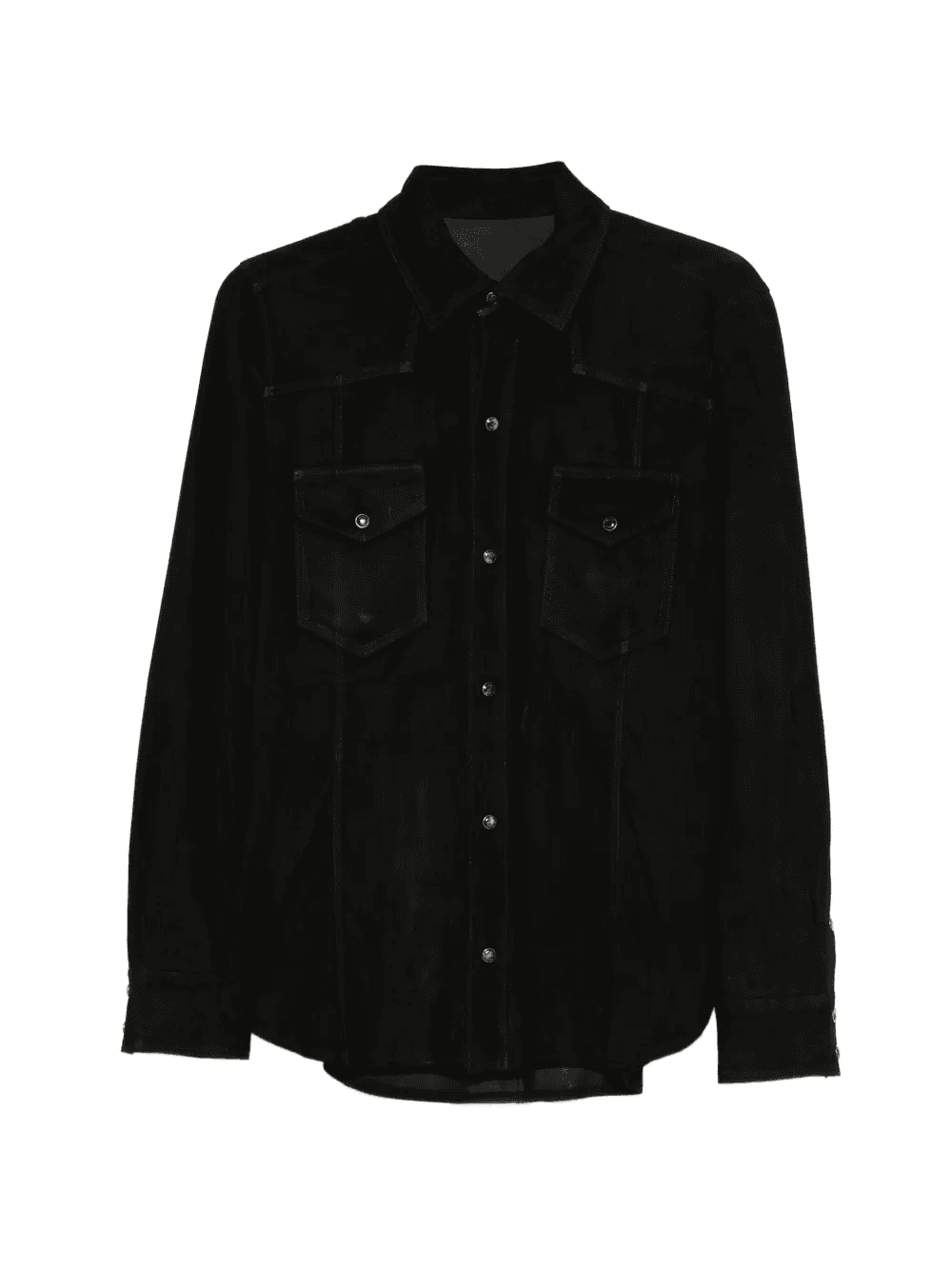 suede chest pockets shirt - Image 1
