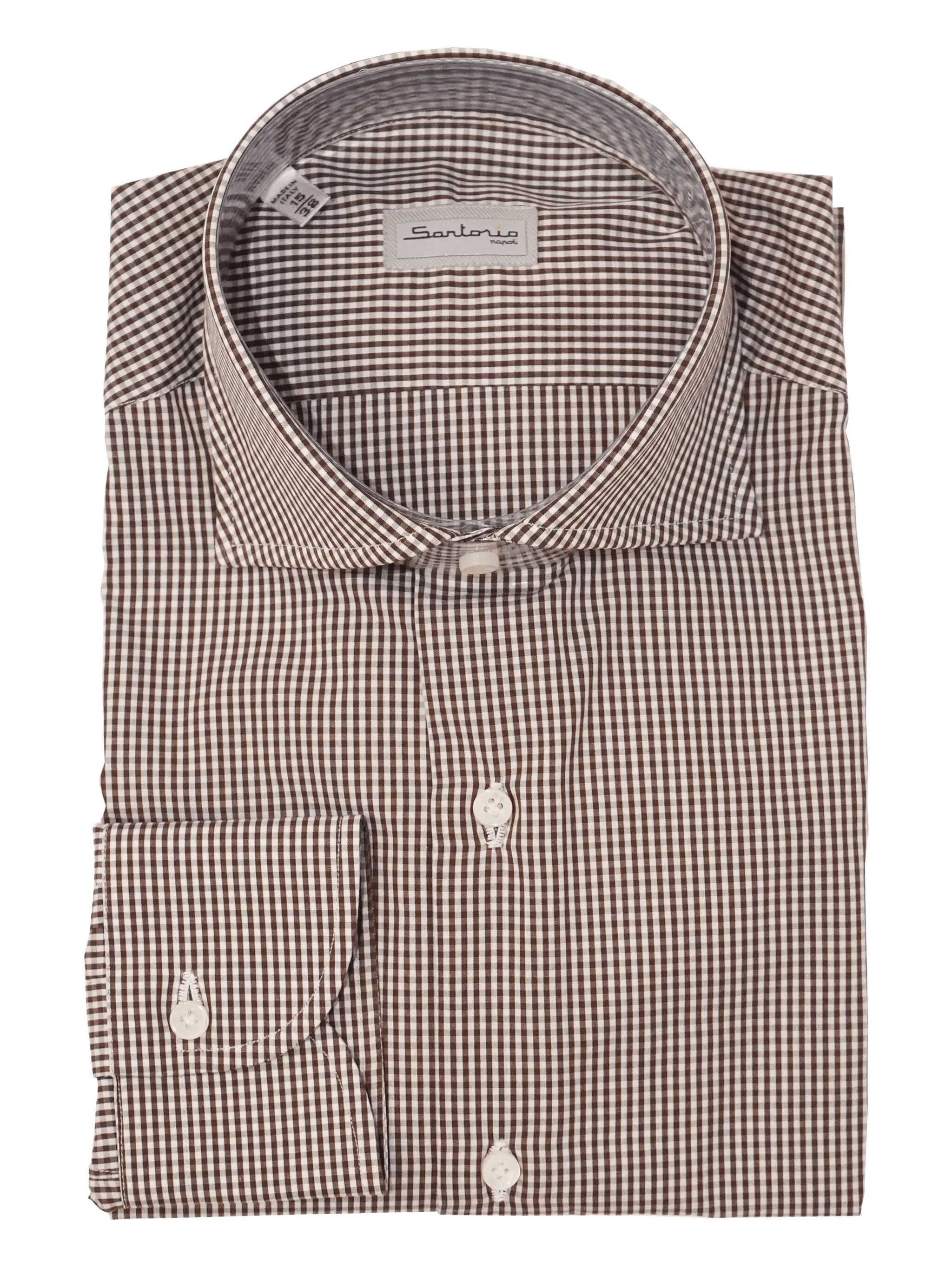 checked-pattern cotton shirt - Image 1
