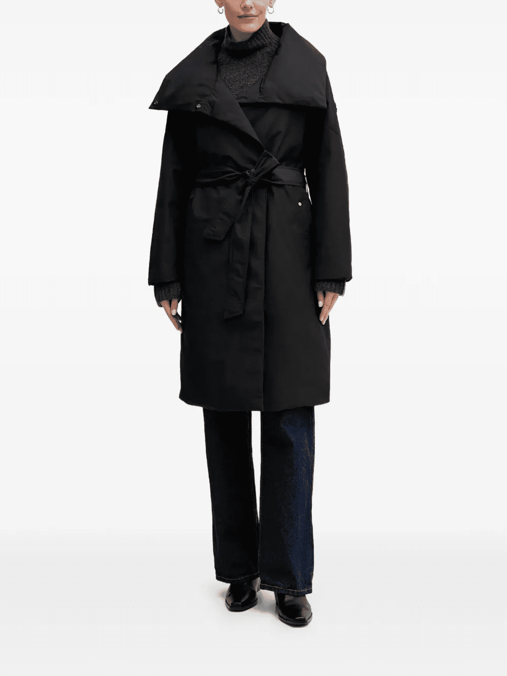 belted double-breasted coat - Image 1