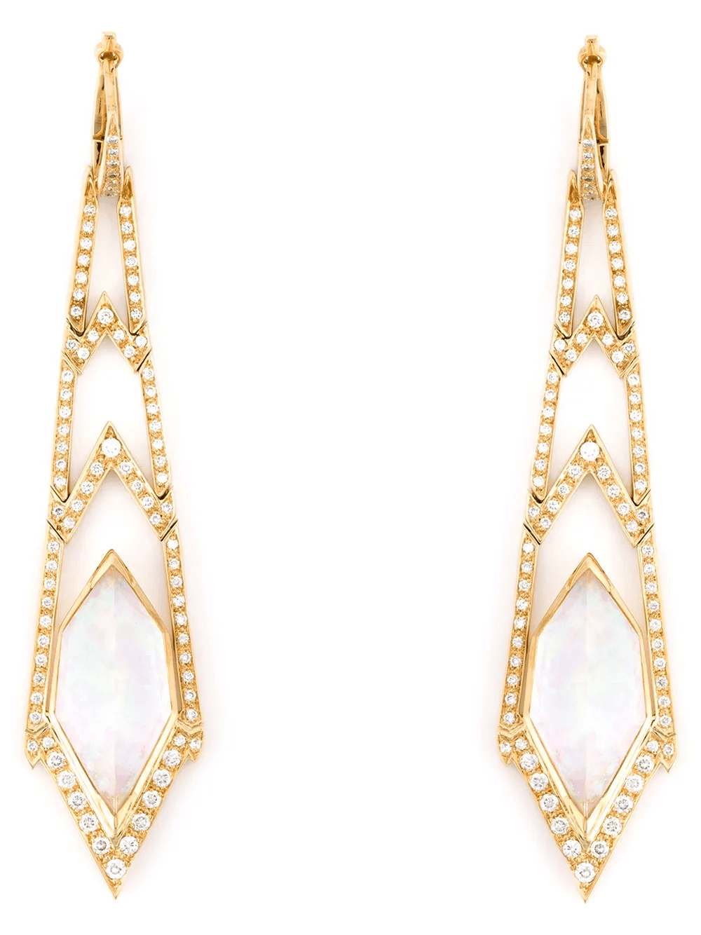 Crystal Haze long diamond earrings - Image 1