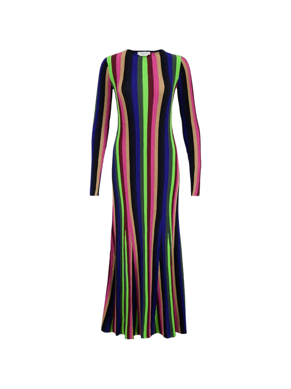 striped-pattern long-sleeve dress - Image 1