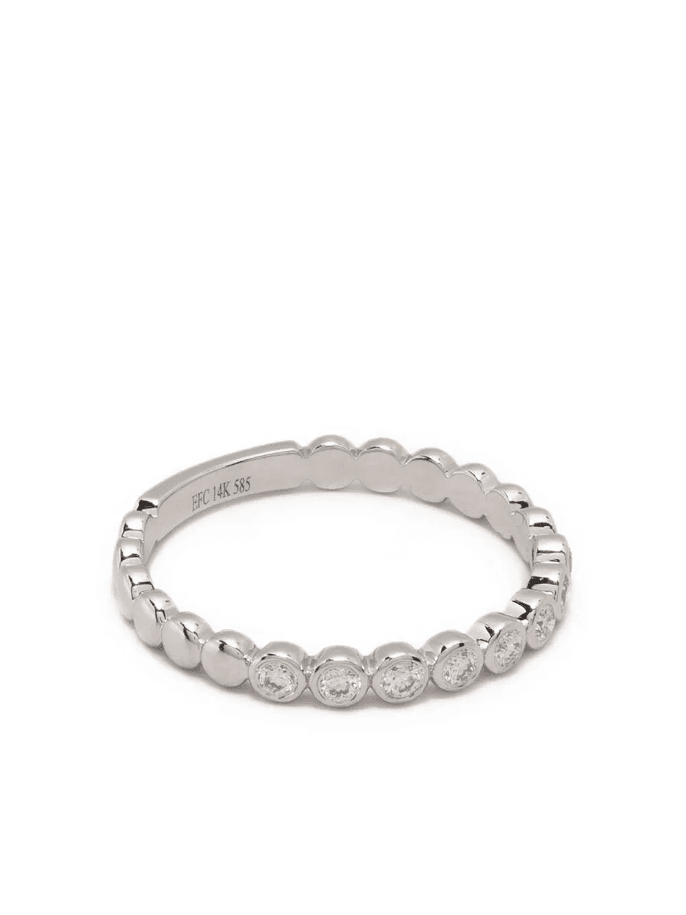 14kt white gold diamond stack ring - Image 1