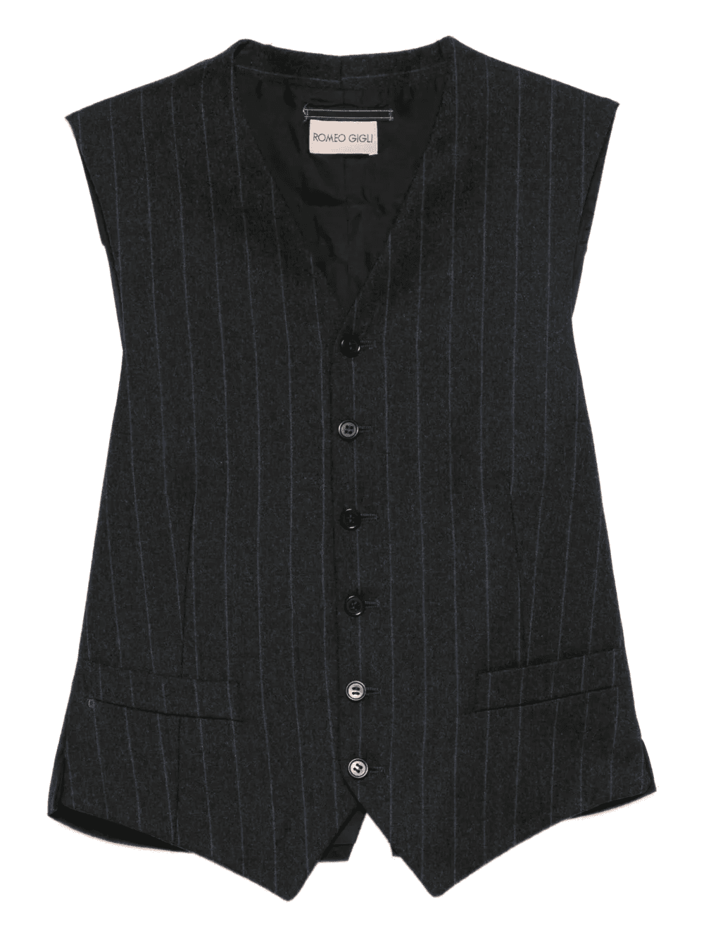 1990s striped-pattern waistcoat - Image 1