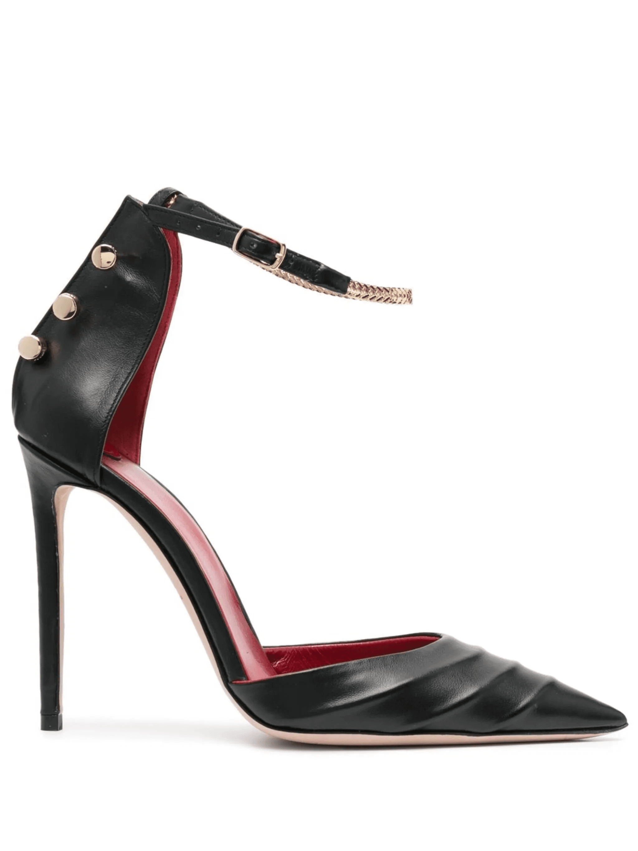 chain-detail pointed-toe pumps - Image 1