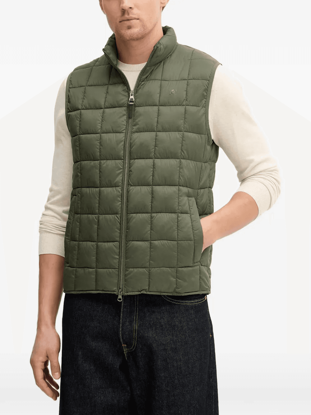 quilted zip-fastening gilet - Image 1
