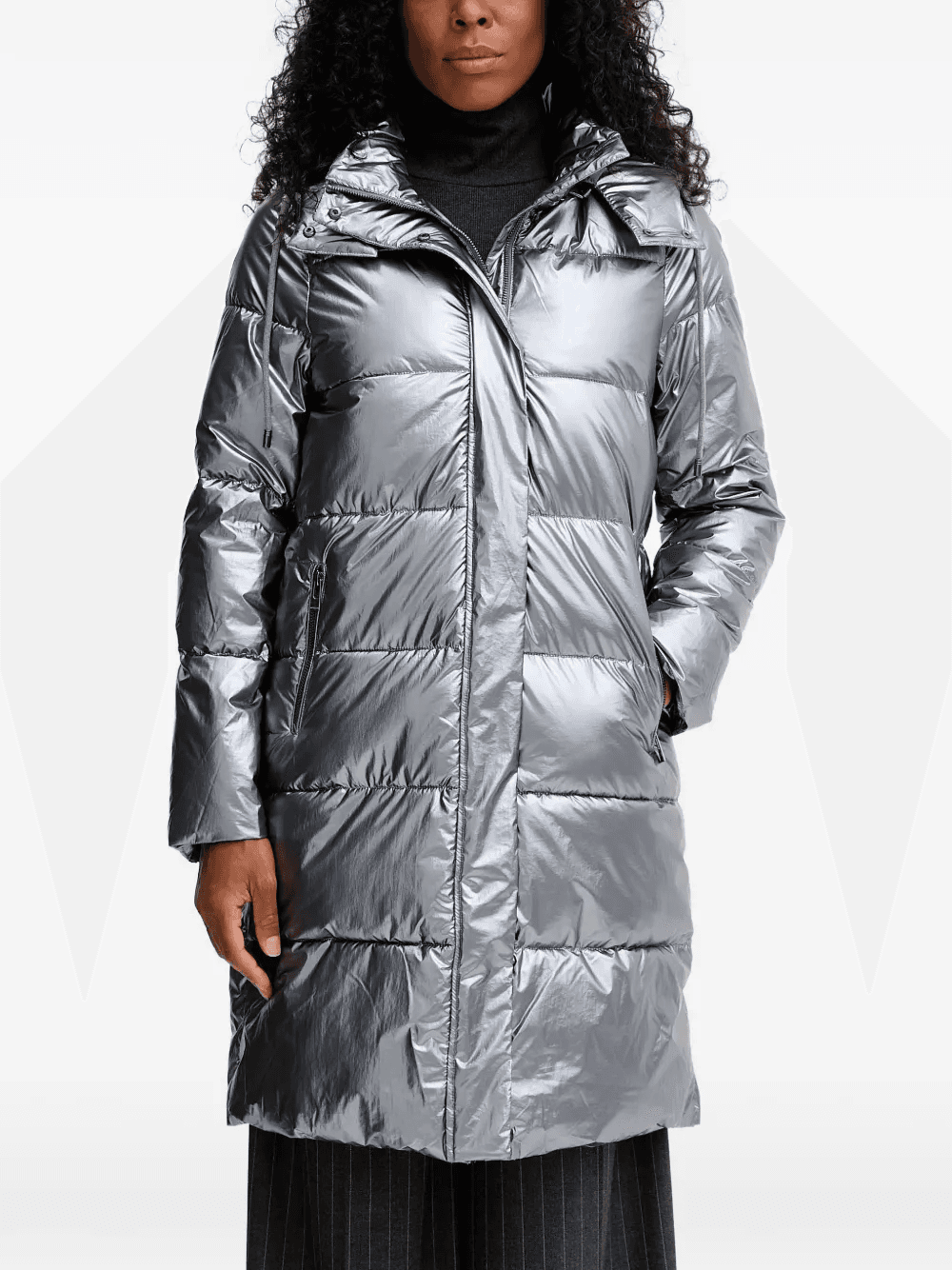 hooded quilted coat - Image 1