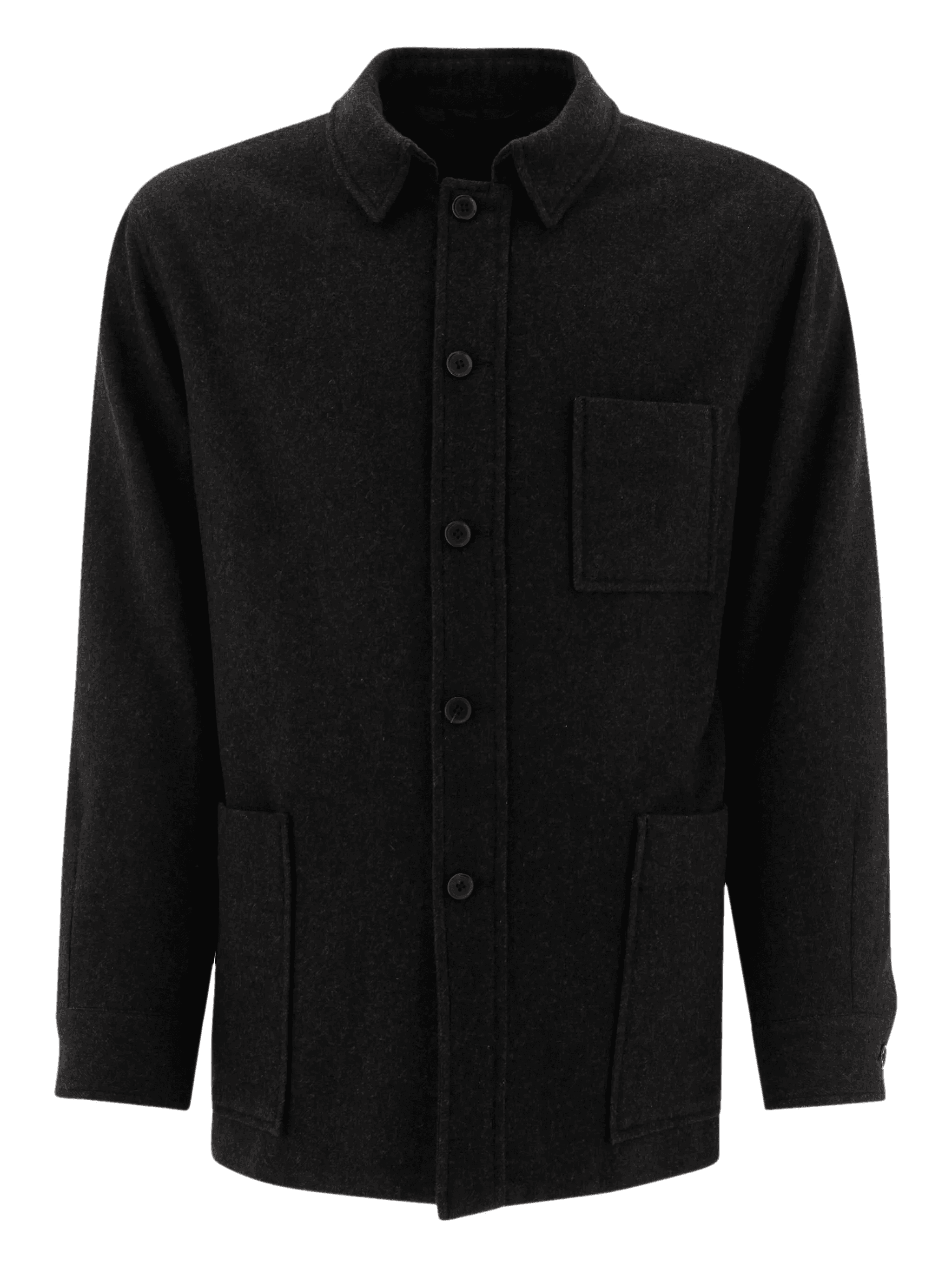 button-down patch-pocket coat - Image 1