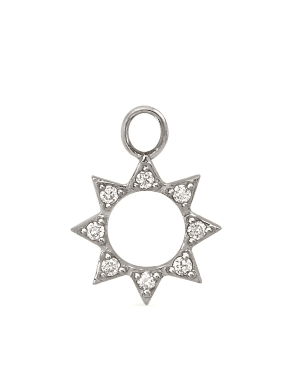 9kt white gold Summer Sun diamond charm - Image 1
