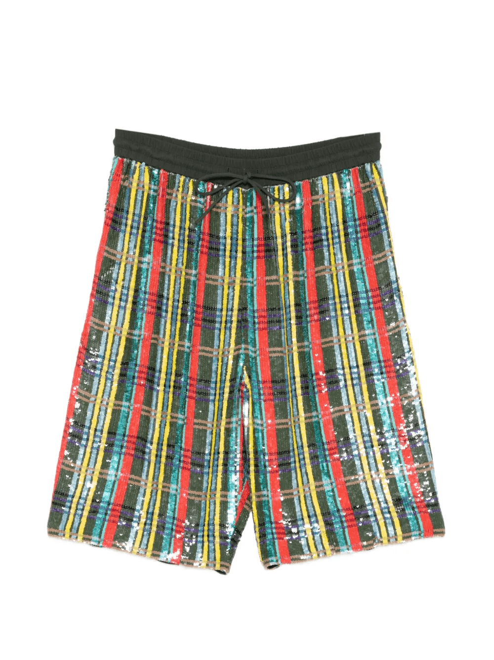 plaid sequin shorts - Image 1