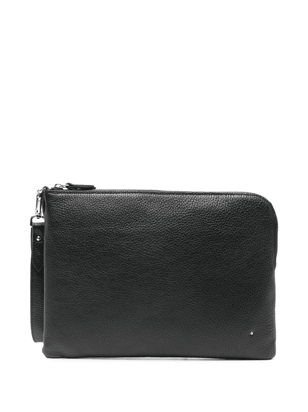 top-zip wrist-strap clutch bag - Image 1