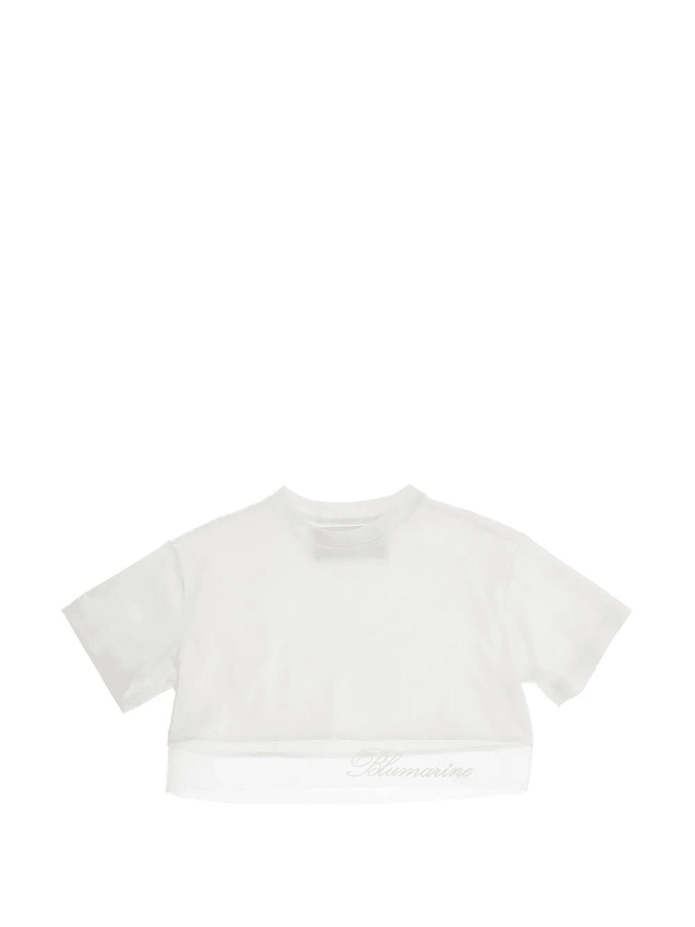 semi sheer-panel T-shirt - Image 1