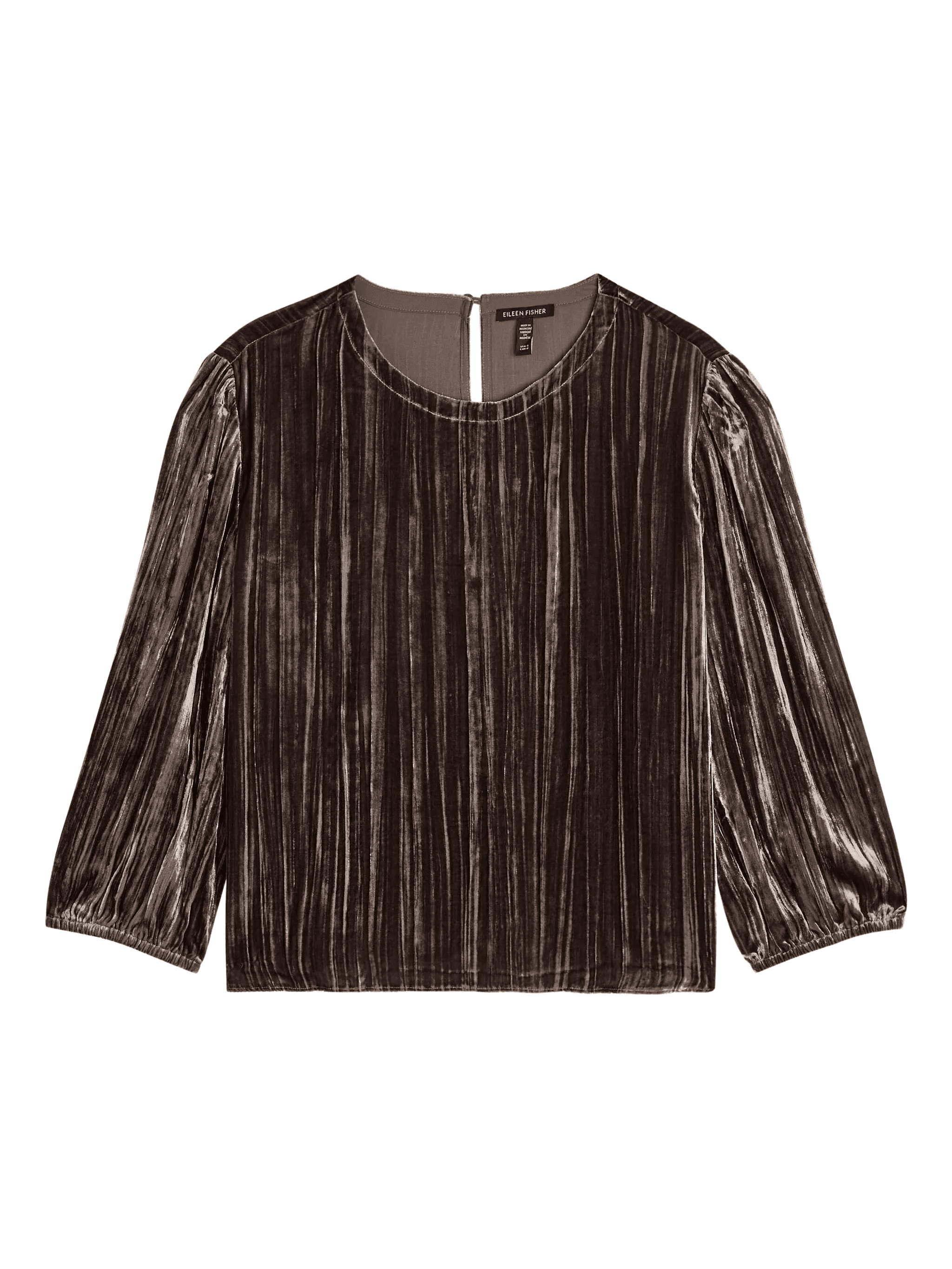 velvet round-neck top - Image 1