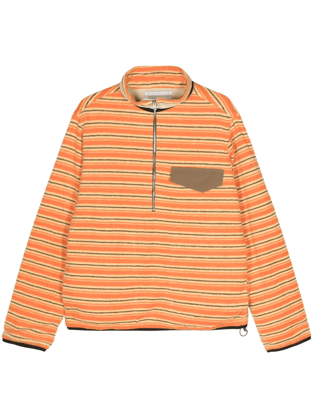striped half-zip sweatshirt - Image 1