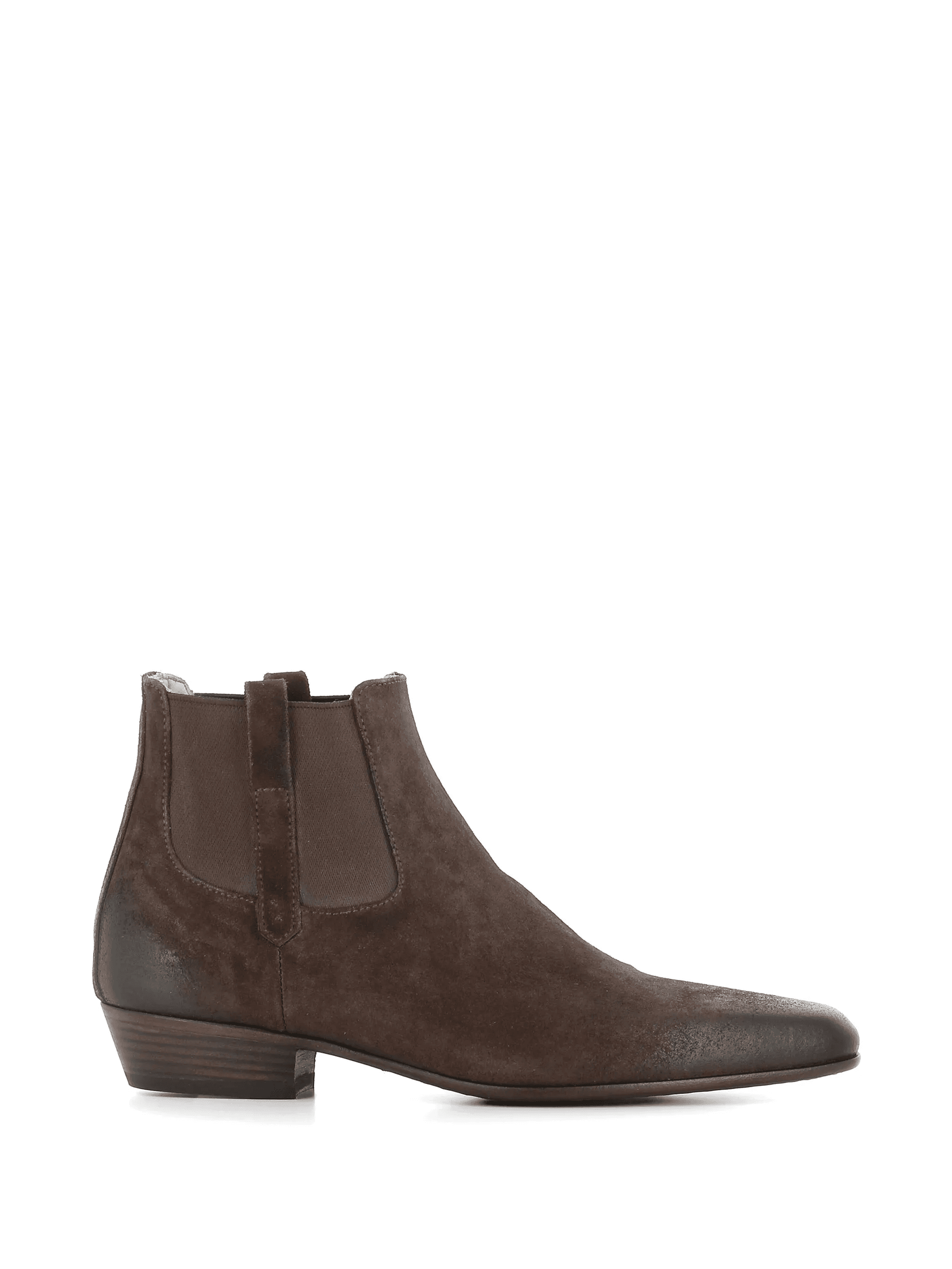 point toe leather boots - Image 1