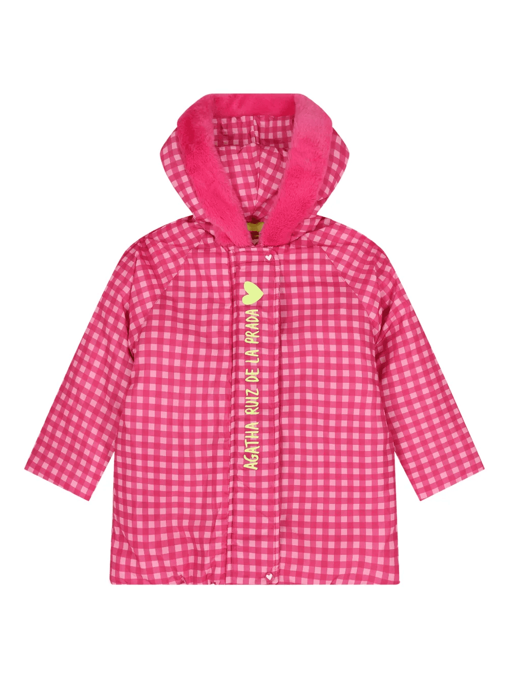 gingham hooded puffer coat - Image 1