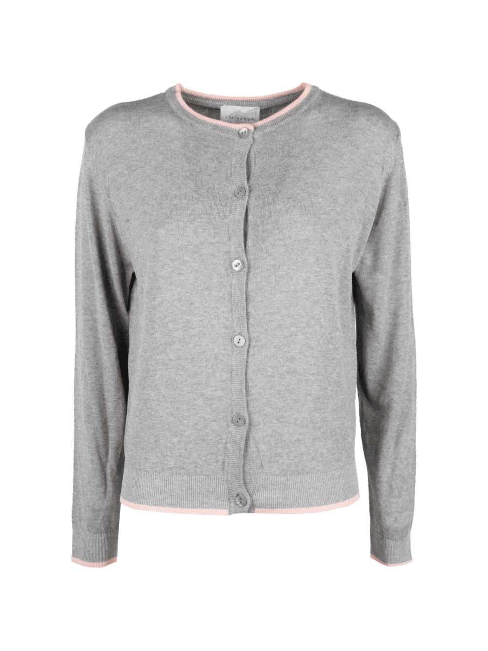 contrast-trim button-up cardigan - Image 1