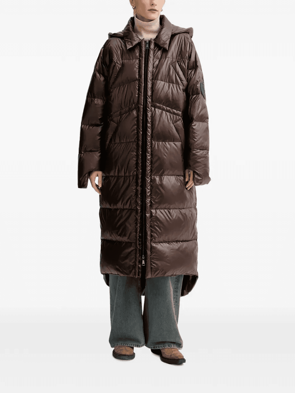 hooded padded parka coat - Image 1