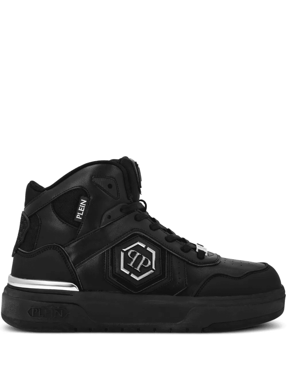 panelled high-top sneakers - Image 1